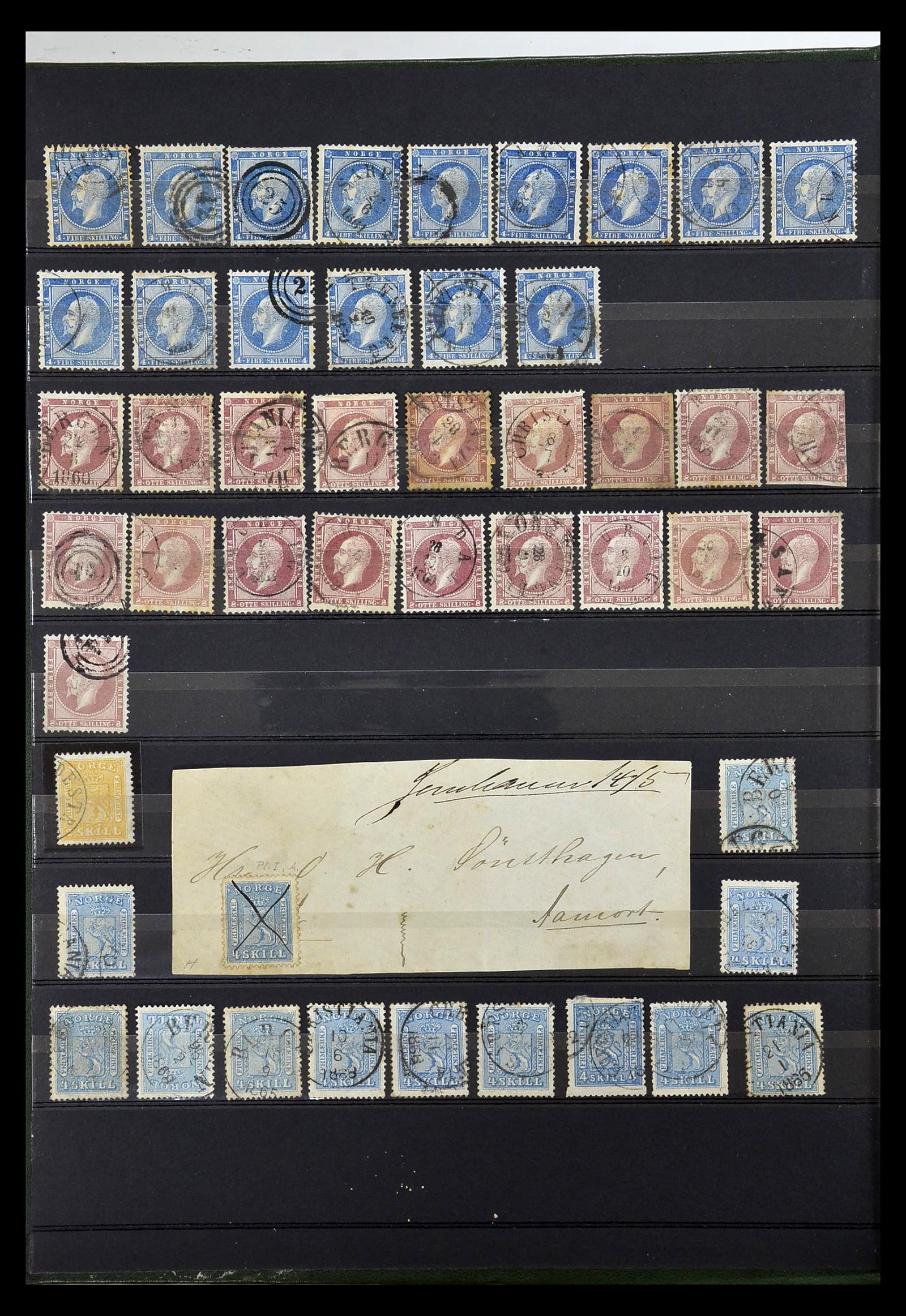 34895 002 - Postzegelverzameling 34895 Noorwegen 1855-1910.