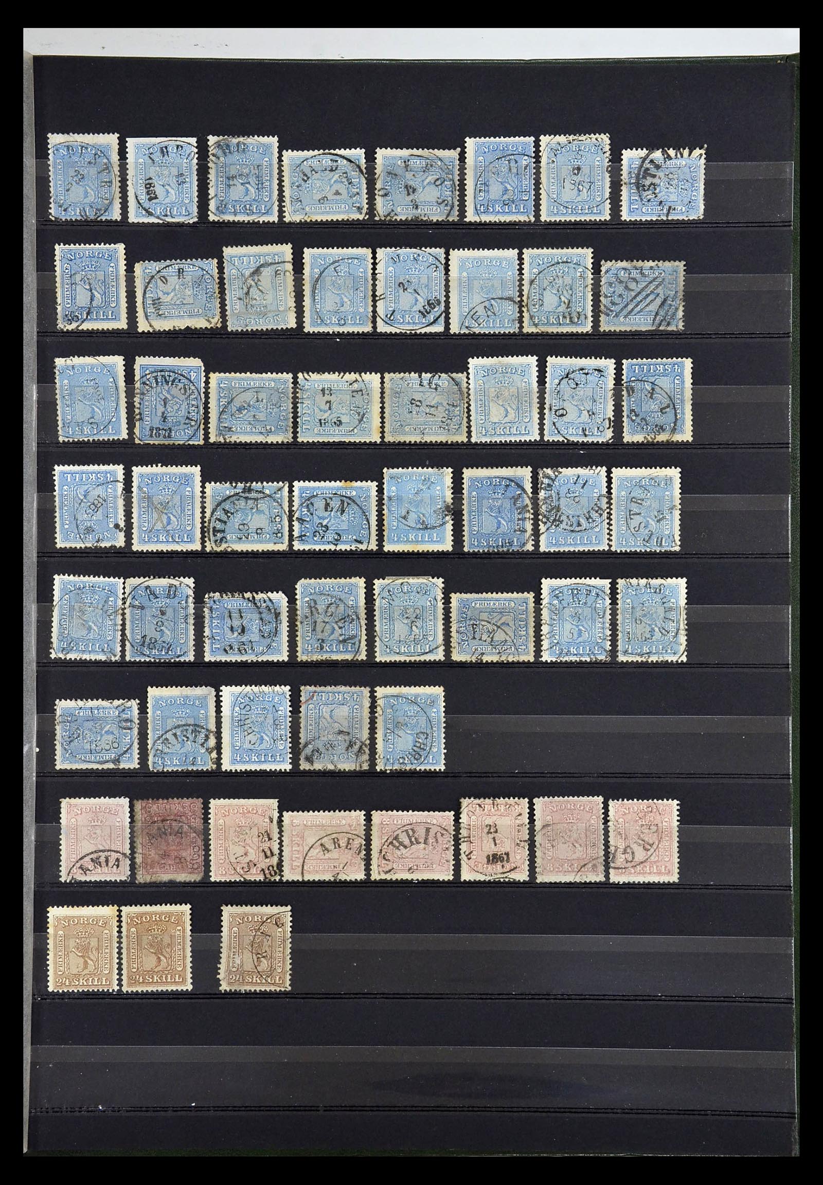 34895 003 - Postzegelverzameling 34895 Noorwegen 1855-1910.