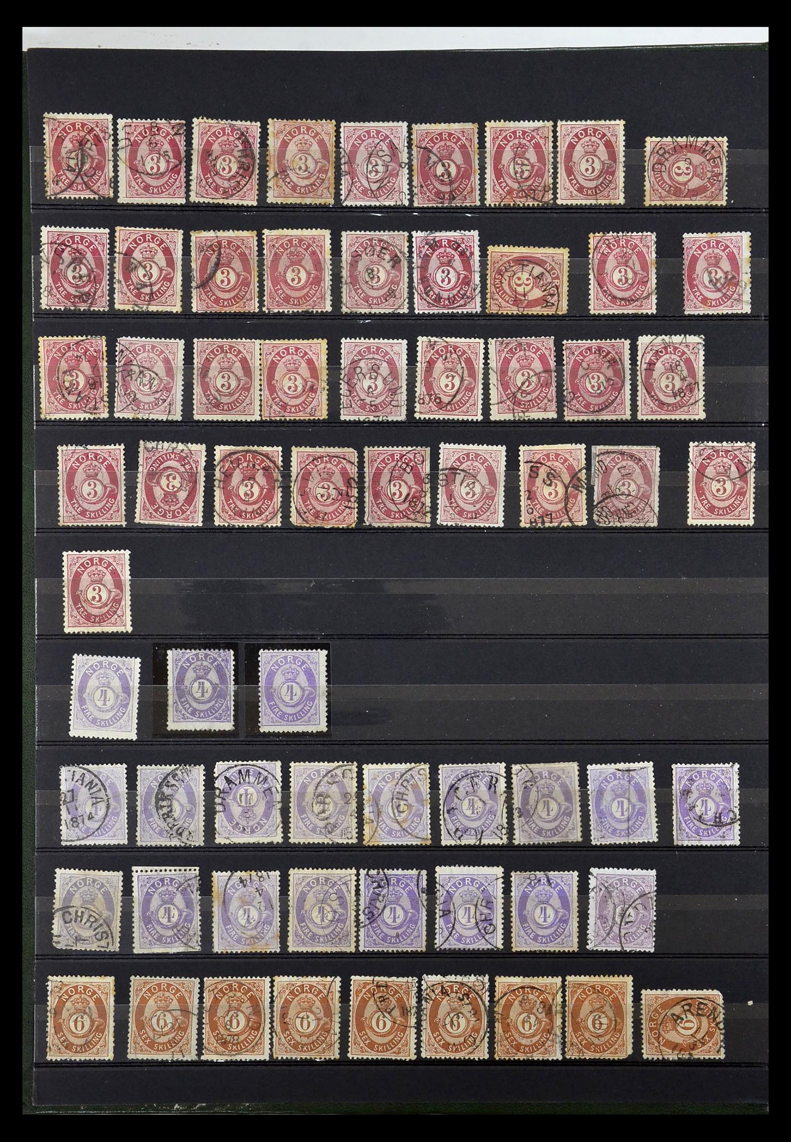 34895 006 - Postzegelverzameling 34895 Noorwegen 1855-1910.