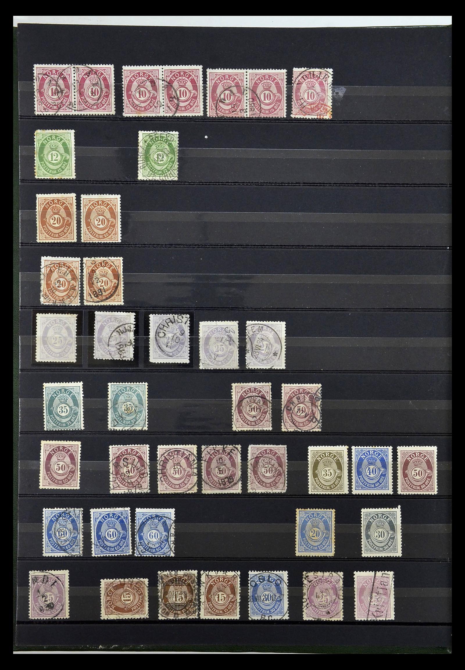 34895 008 - Postzegelverzameling 34895 Noorwegen 1855-1910.