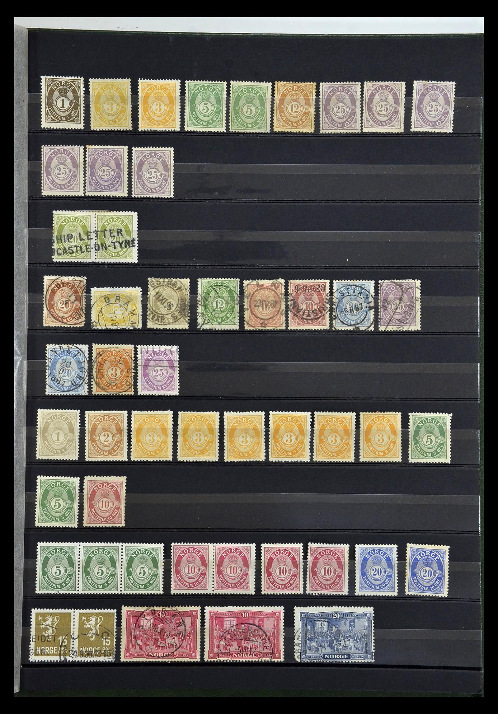 34895 009 - Postzegelverzameling 34895 Noorwegen 1855-1910.