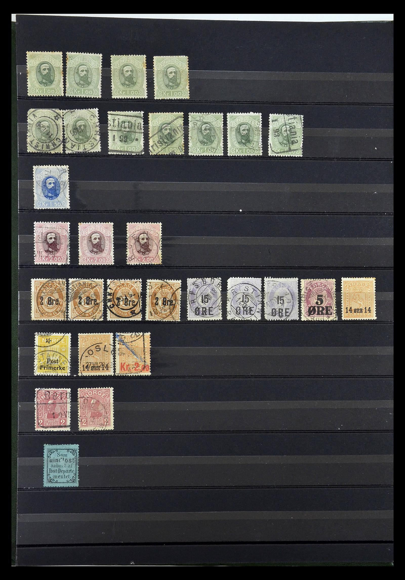 34895 010 - Postzegelverzameling 34895 Noorwegen 1855-1910.