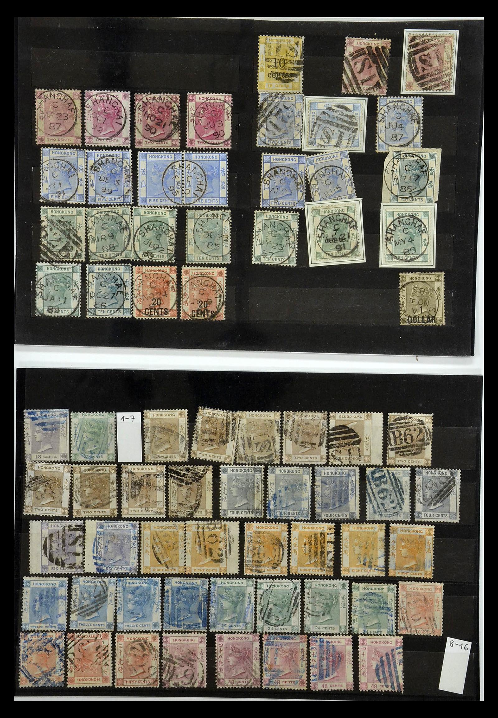 34898 005 - Postzegelverzameling 34898 Hongkong 1862-1937.