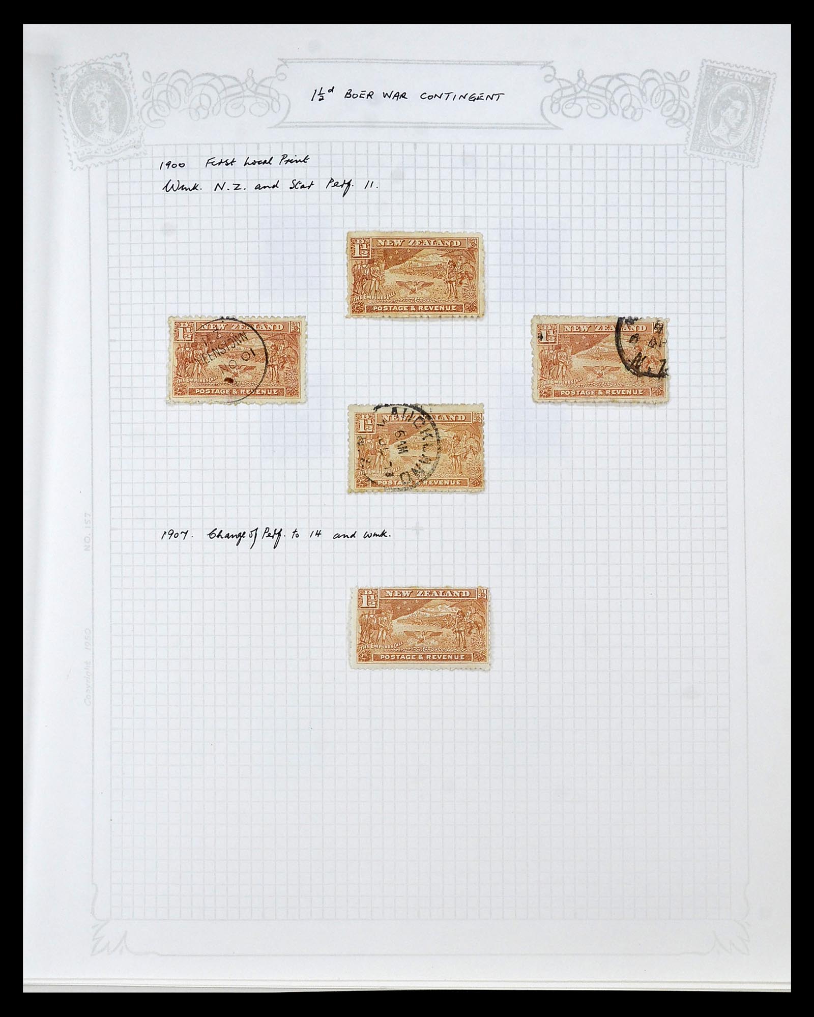 34901 019 - Postzegelverzameling 34901 Nieuw Zeeland 1862-1970.