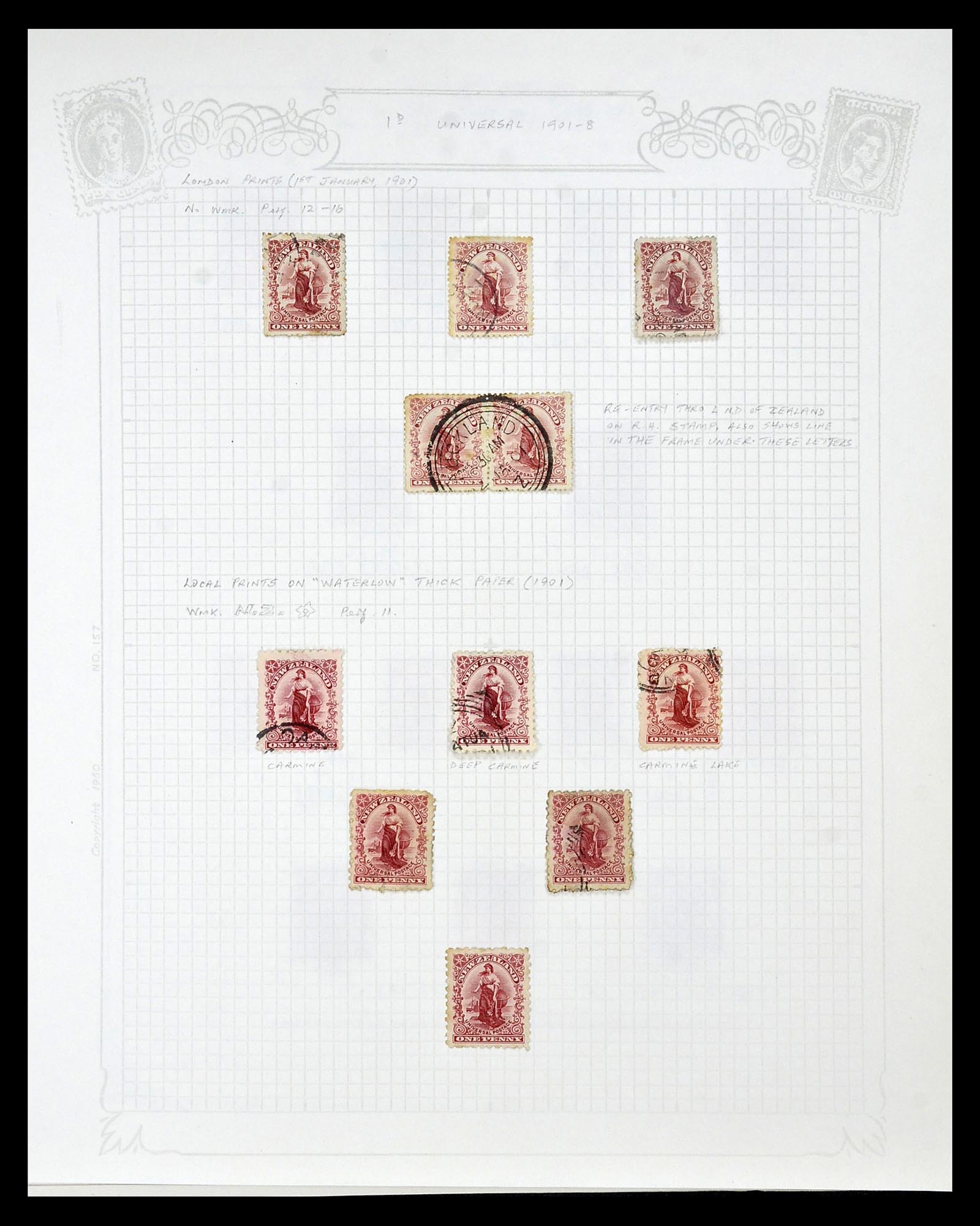 34901 048 - Postzegelverzameling 34901 Nieuw Zeeland 1862-1970.