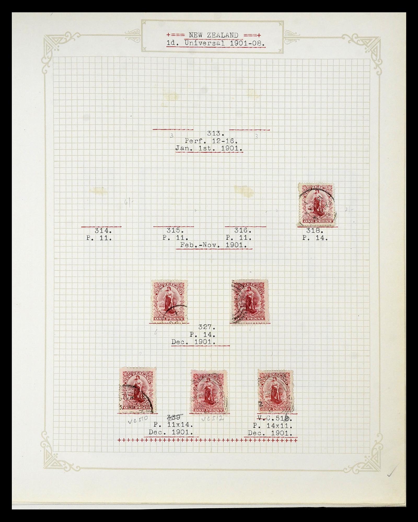 34901 050 - Postzegelverzameling 34901 Nieuw Zeeland 1862-1970.