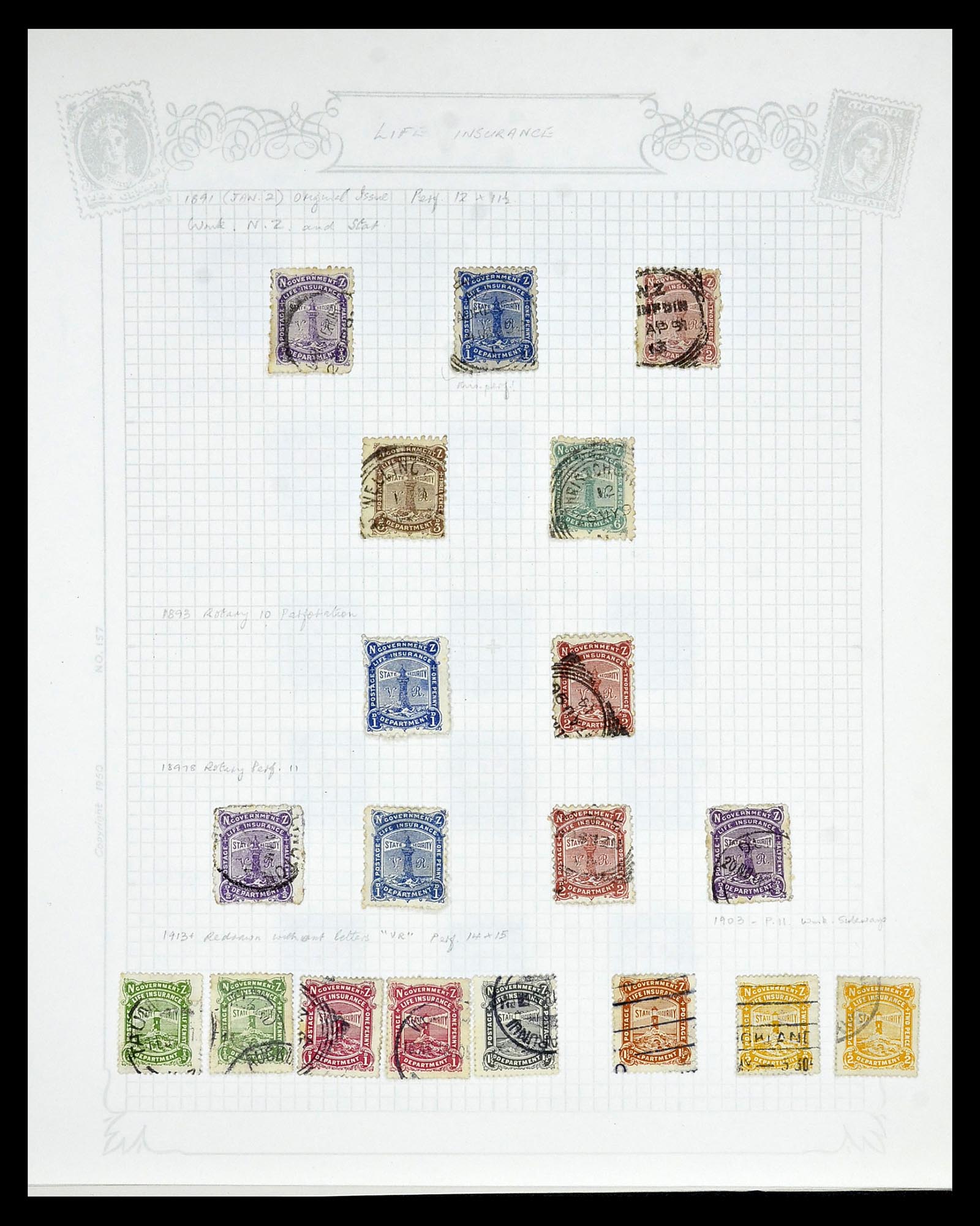34901 058 - Postzegelverzameling 34901 Nieuw Zeeland 1862-1970.