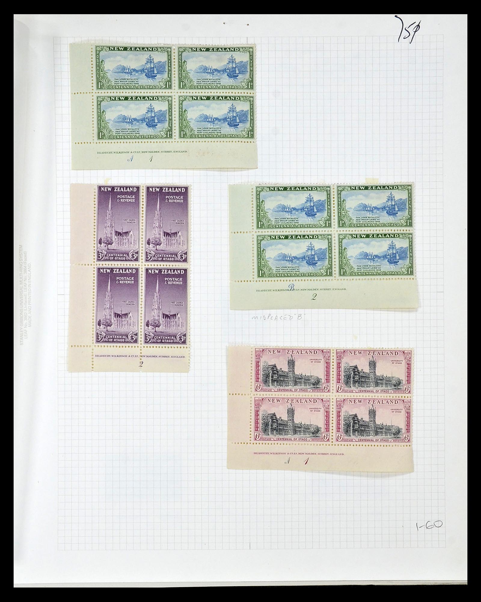 34901 062 - Stamp Collection 34901 New Zealand 1862-1970.