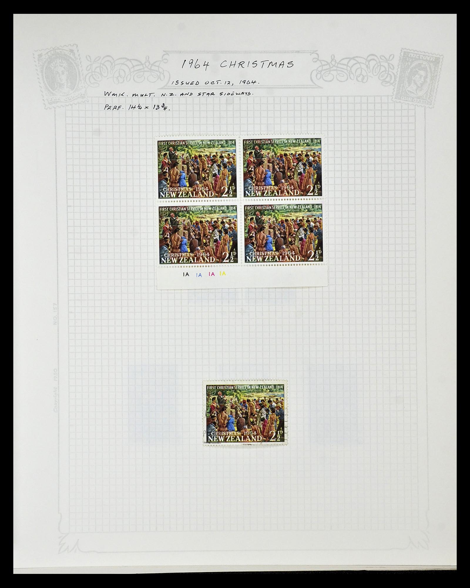 34901 092 - Postzegelverzameling 34901 Nieuw Zeeland 1862-1970.