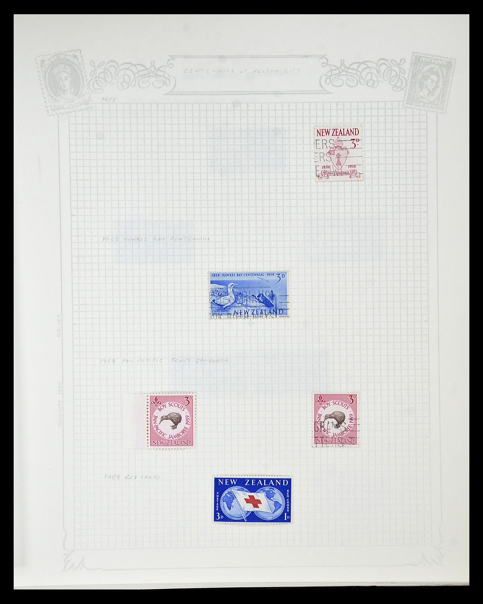 34901 098 - Postzegelverzameling 34901 Nieuw Zeeland 1862-1970.