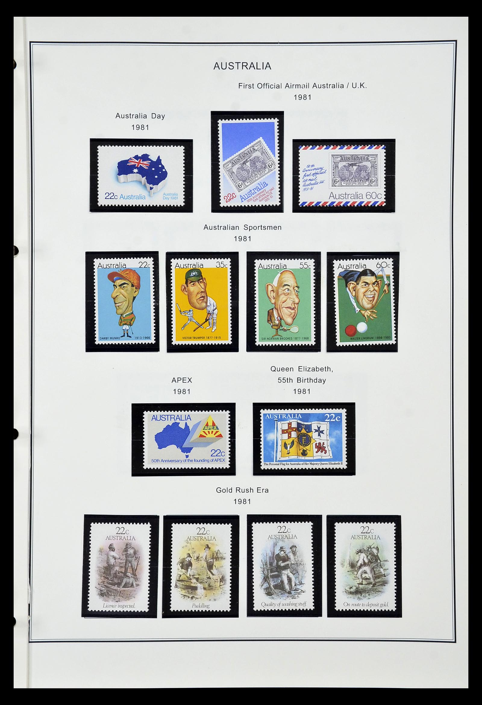 34903 093 - Postzegelverzameling 34903 Australië 1913-1999.