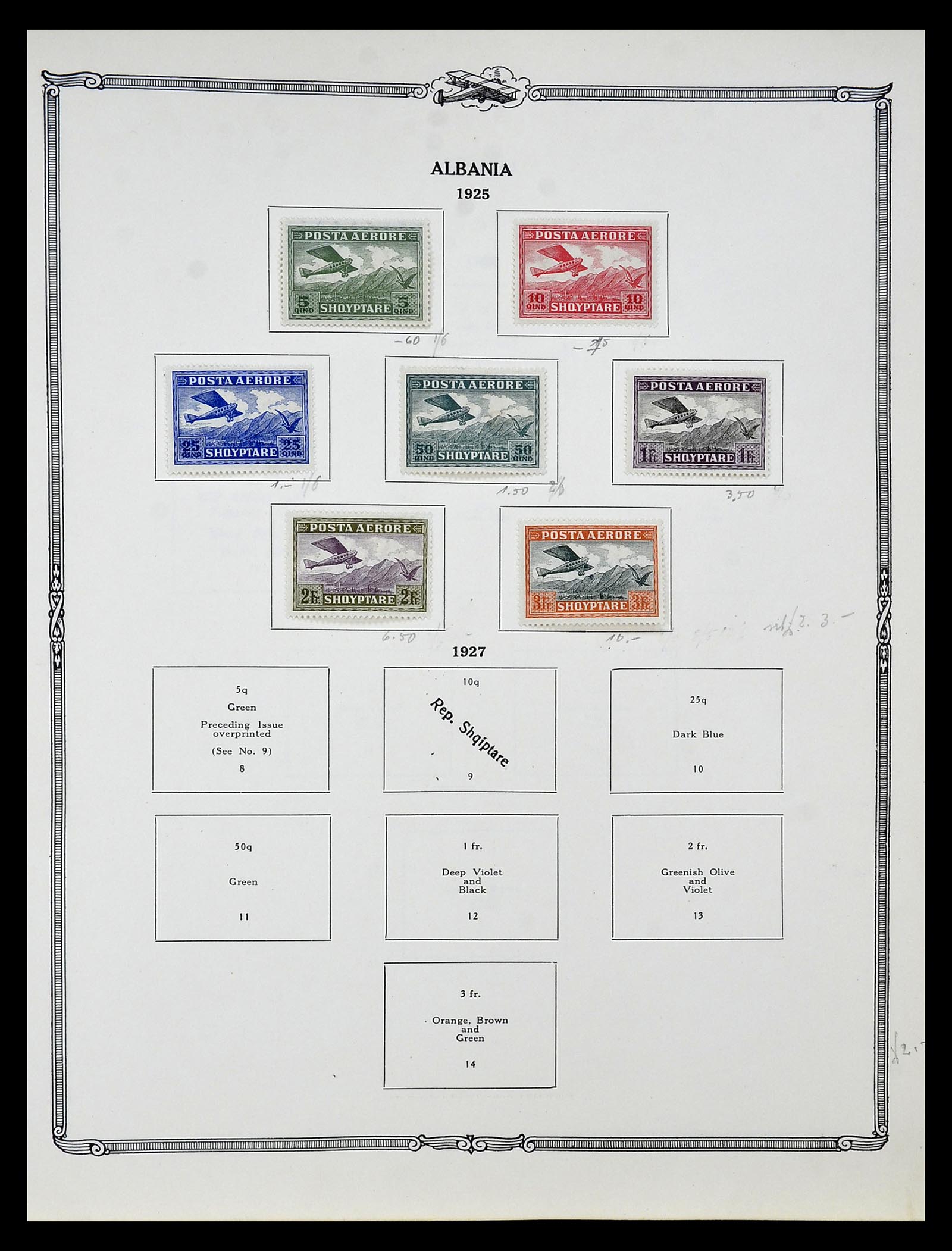 34905 002 - Postzegelverzameling 34905 Wereld luchtpostzegels 1919-1931.
