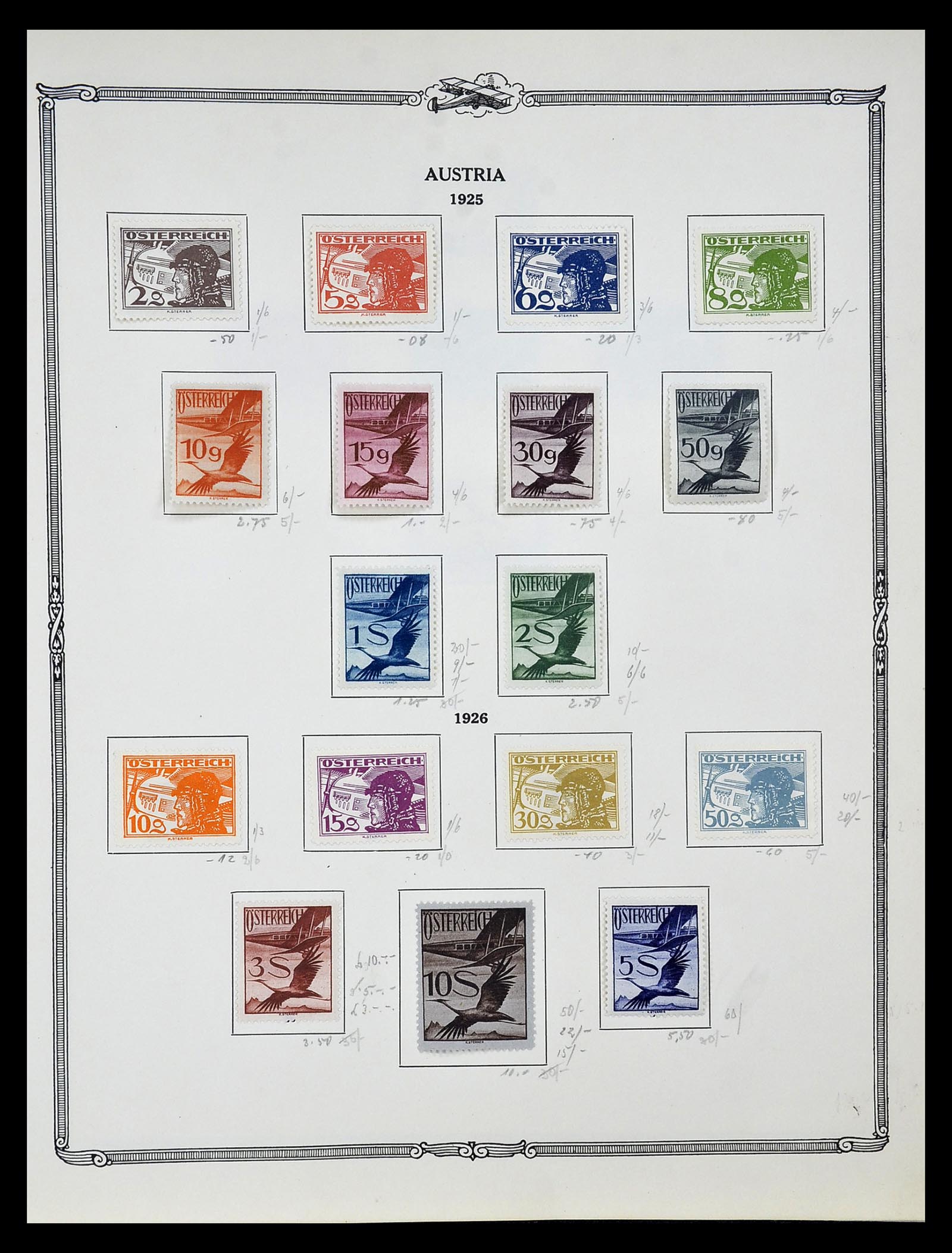 34905 006 - Postzegelverzameling 34905 Wereld luchtpostzegels 1919-1931.
