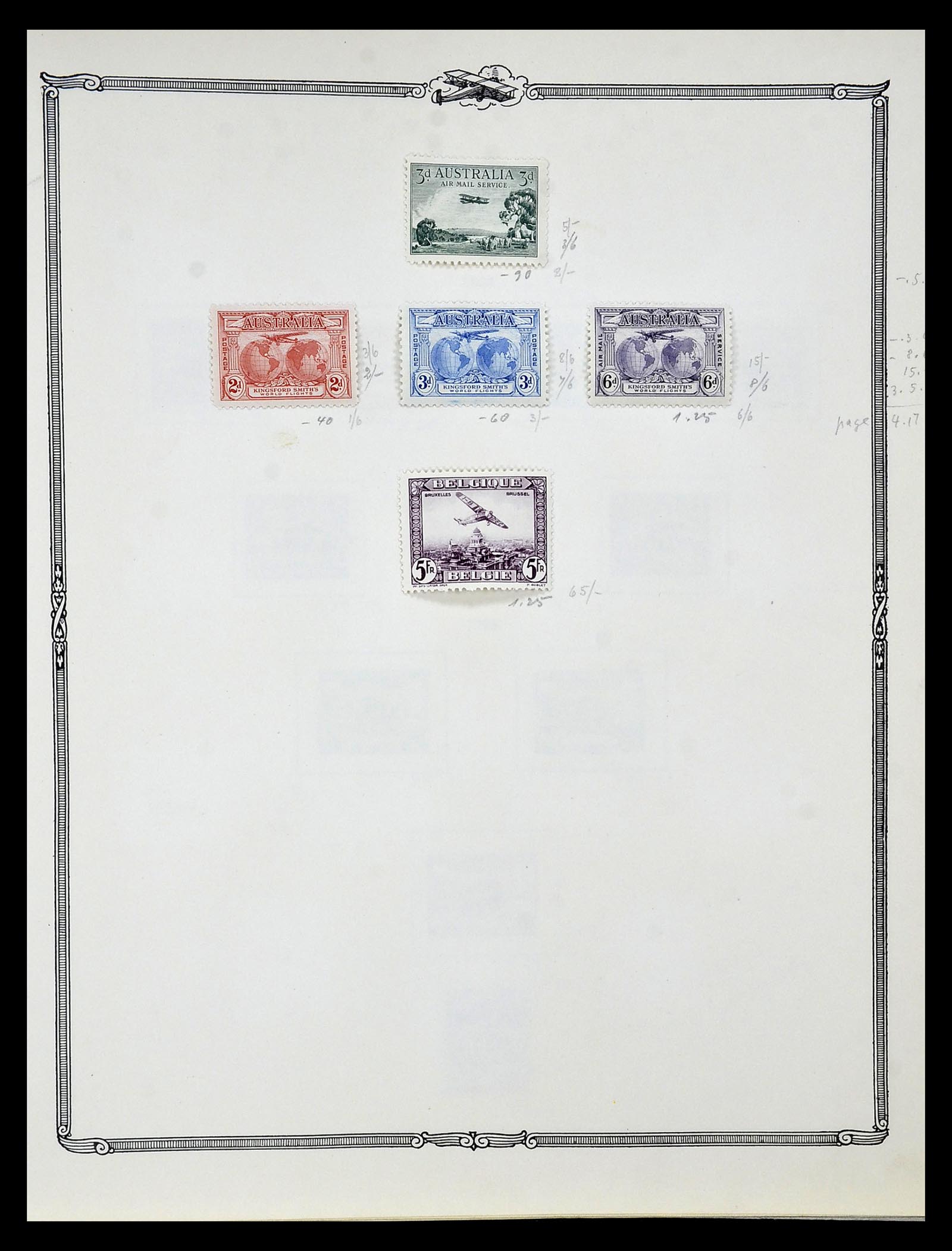 34905 007 - Postzegelverzameling 34905 Wereld luchtpostzegels 1919-1931.