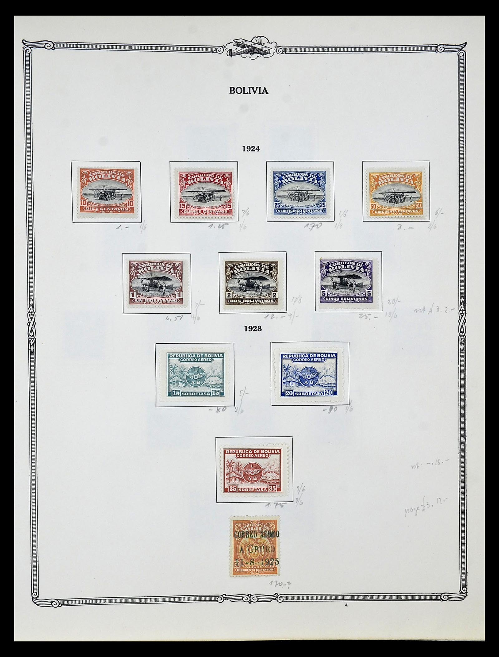 34905 008 - Postzegelverzameling 34905 Wereld luchtpostzegels 1919-1931.