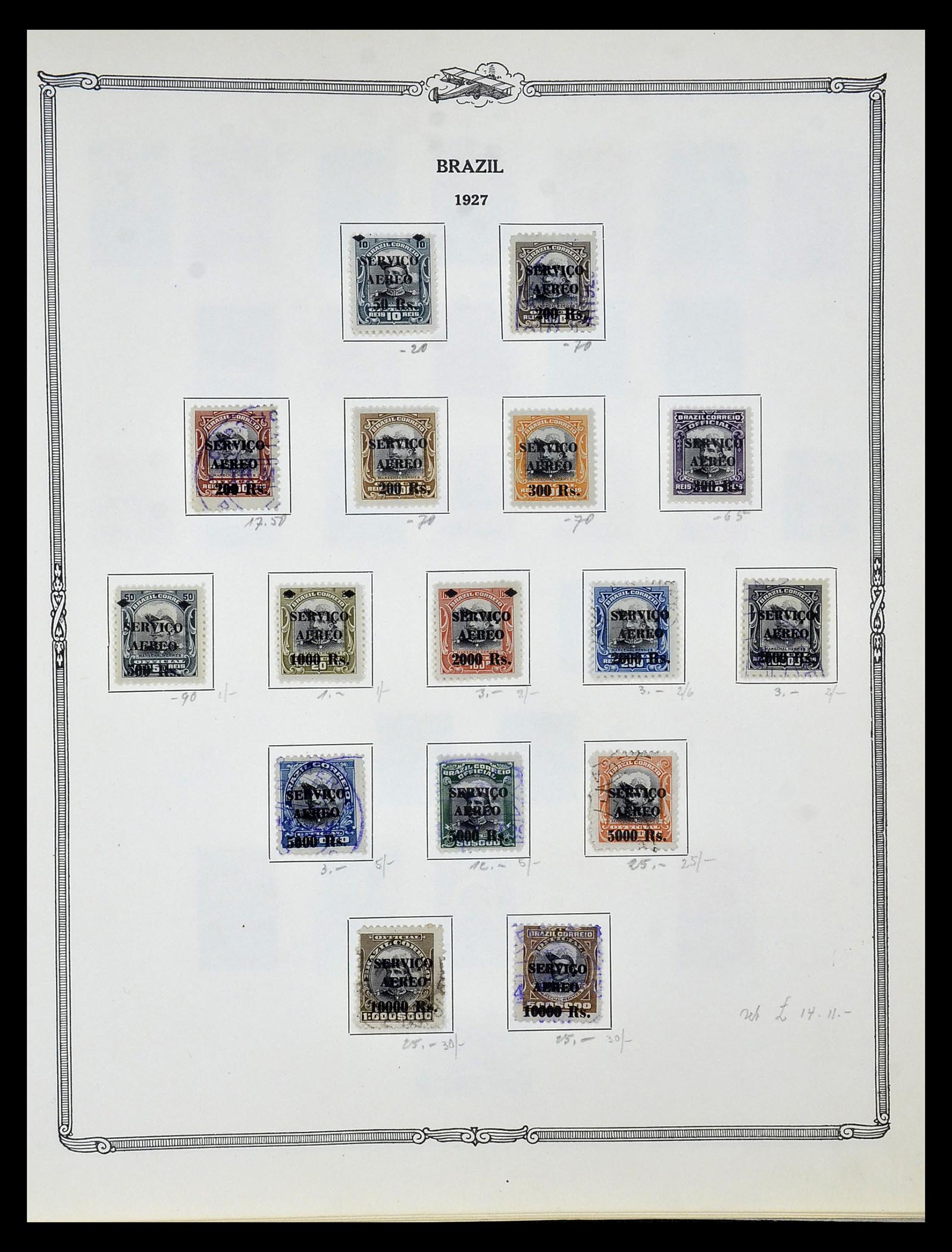 34905 009 - Postzegelverzameling 34905 Wereld luchtpostzegels 1919-1931.