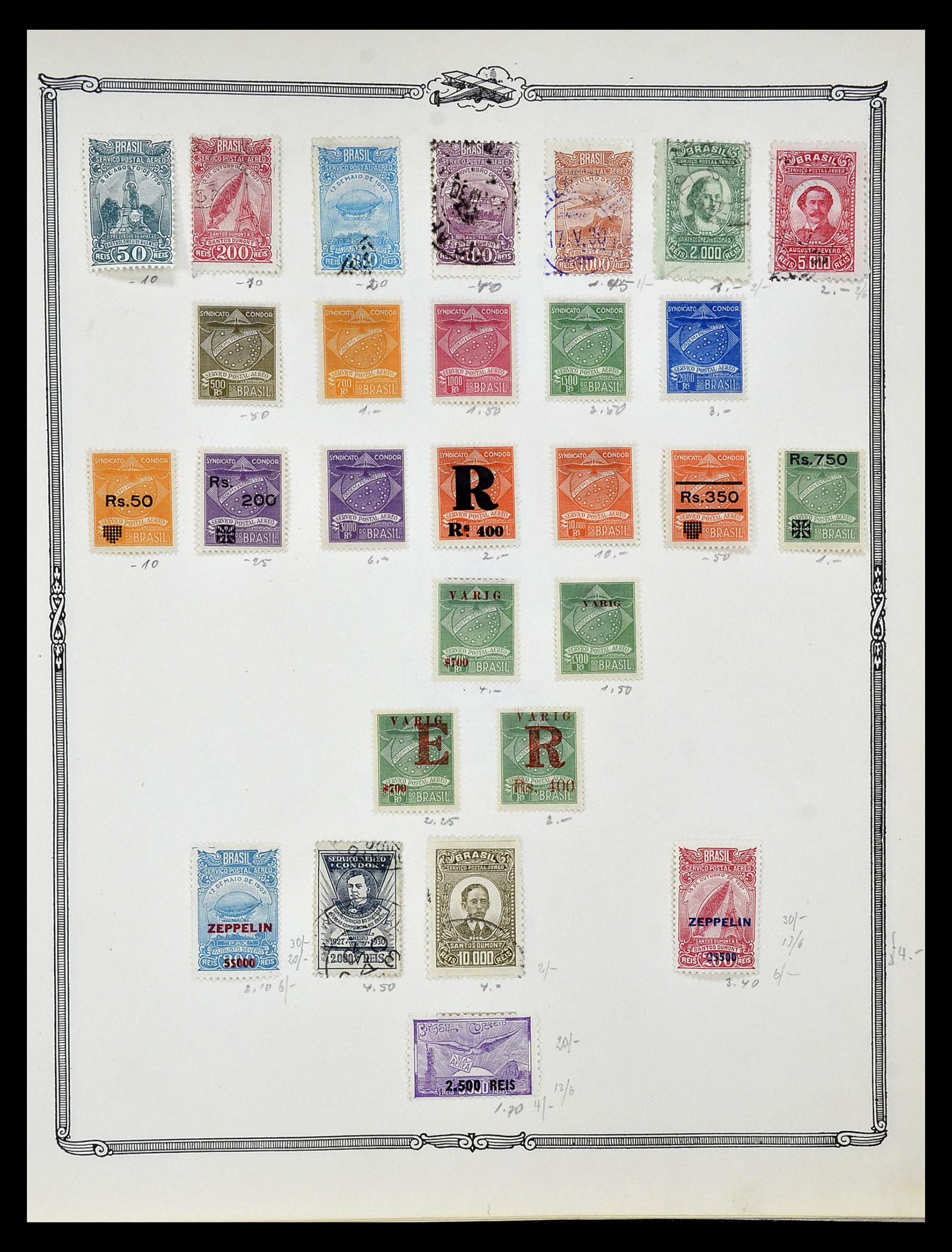 34905 010 - Postzegelverzameling 34905 Wereld luchtpostzegels 1919-1931.