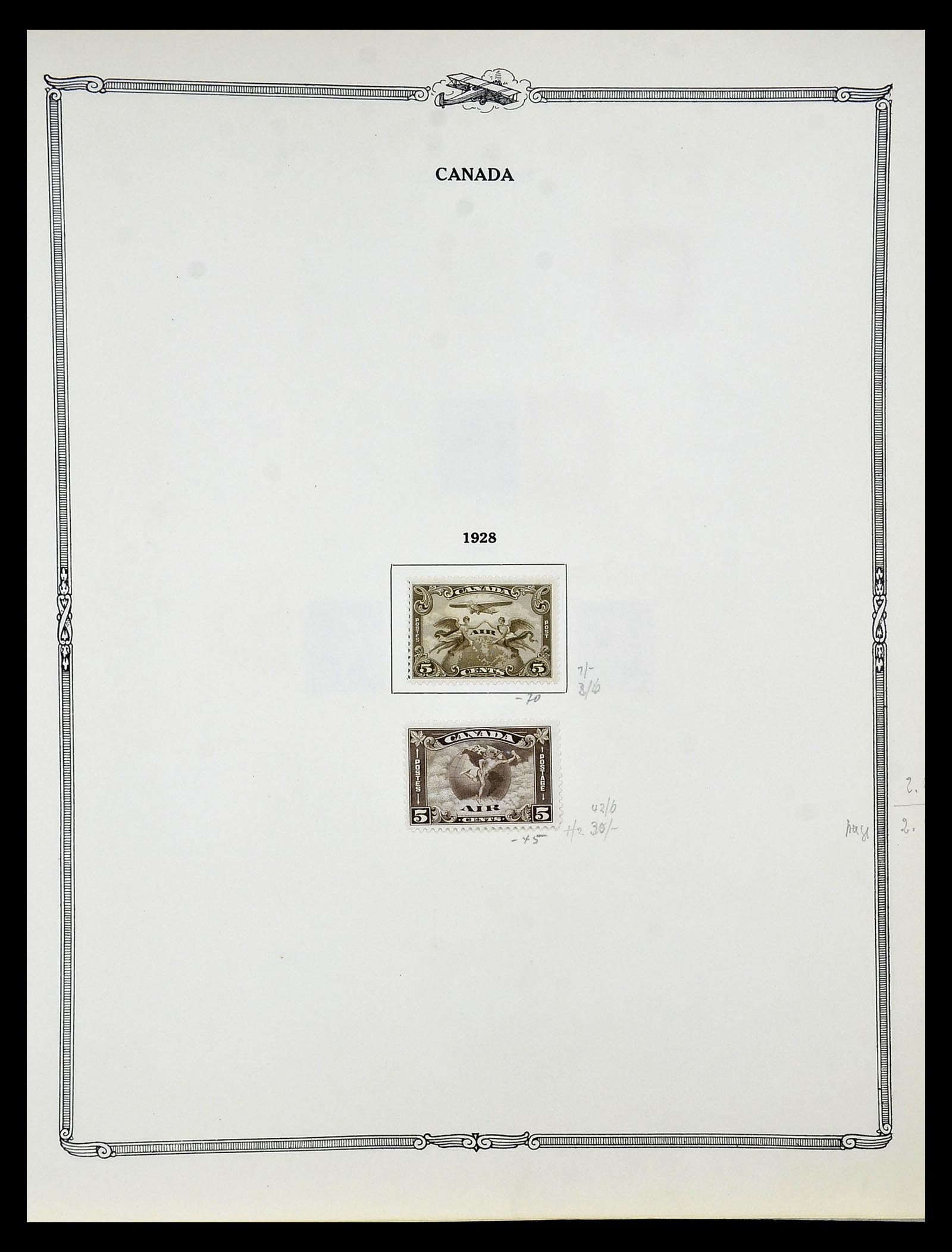 34905 012 - Postzegelverzameling 34905 Wereld luchtpostzegels 1919-1931.