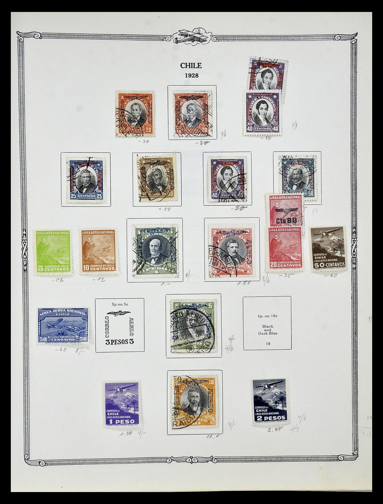 34905 014 - Postzegelverzameling 34905 Wereld luchtpostzegels 1919-1931.