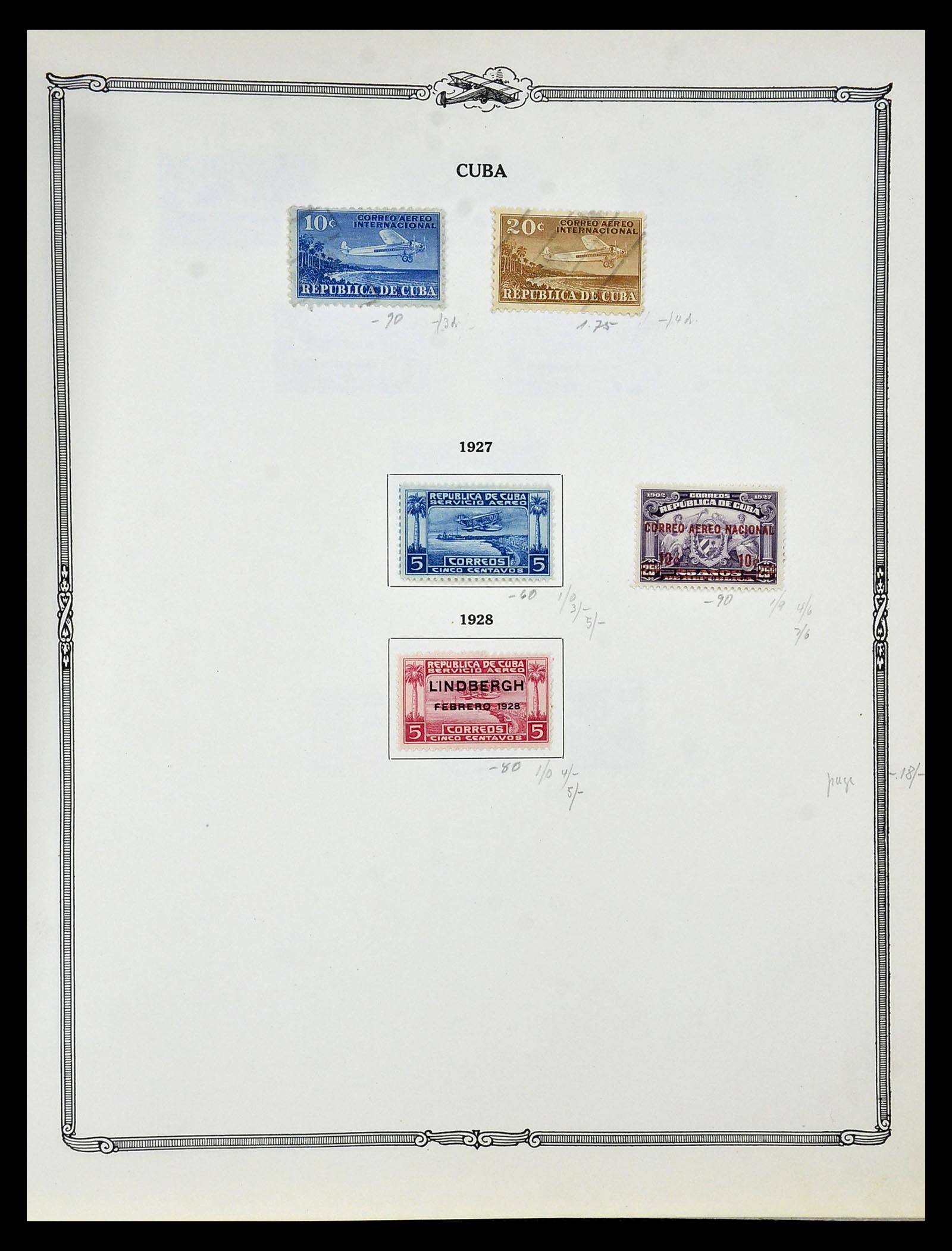34905 018 - Postzegelverzameling 34905 Wereld luchtpostzegels 1919-1931.