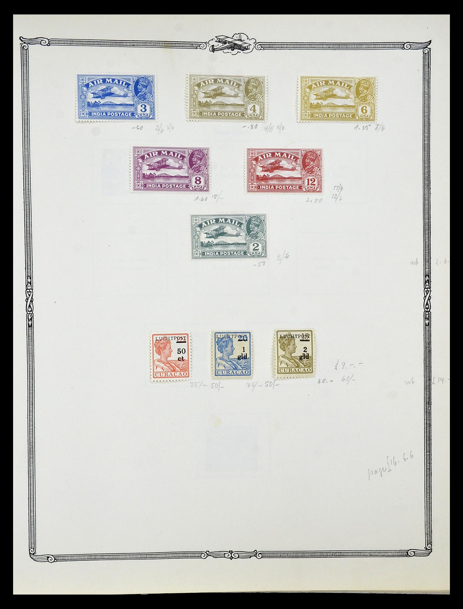 34905 019 - Postzegelverzameling 34905 Wereld luchtpostzegels 1919-1931.