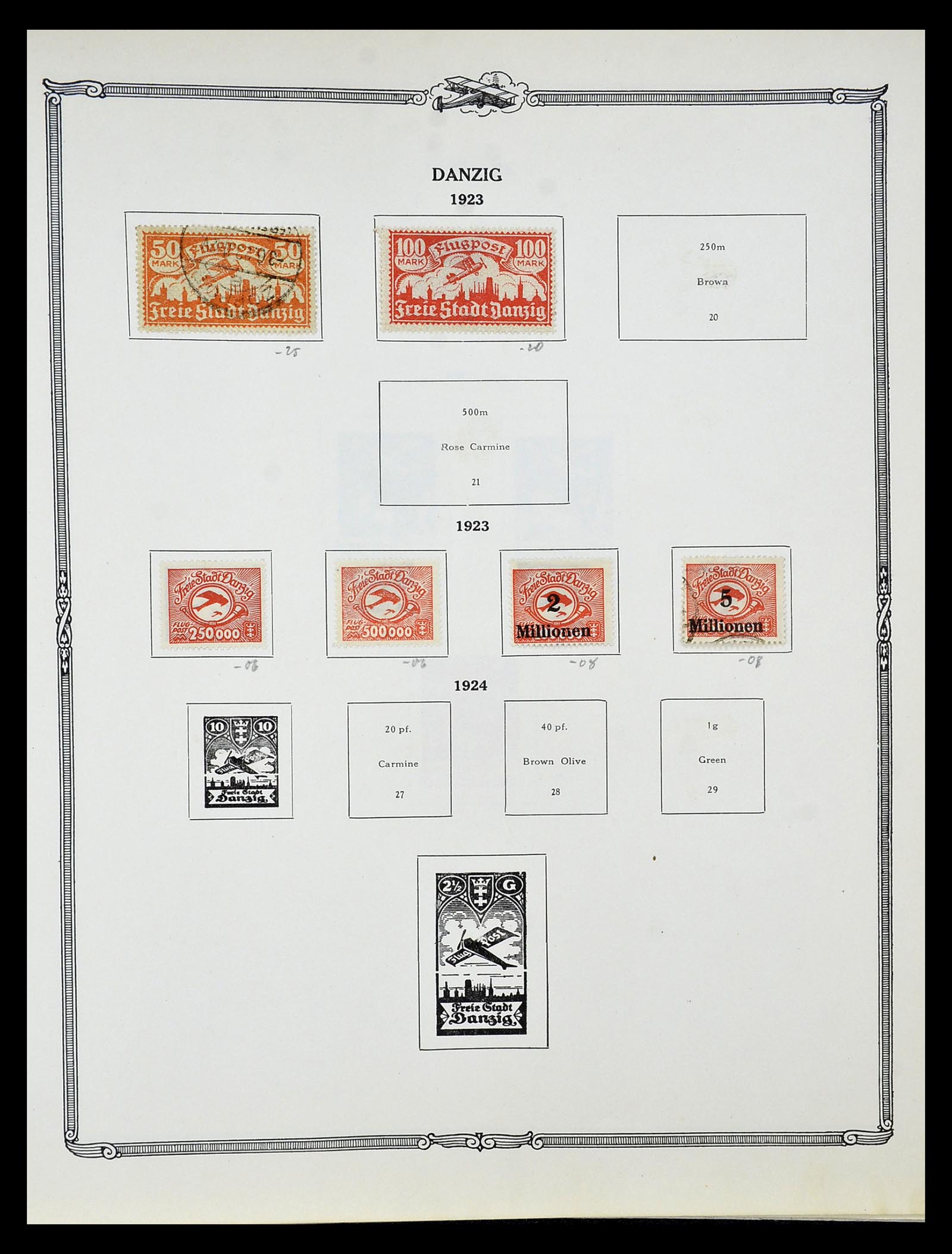 34905 022 - Postzegelverzameling 34905 Wereld luchtpostzegels 1919-1931.