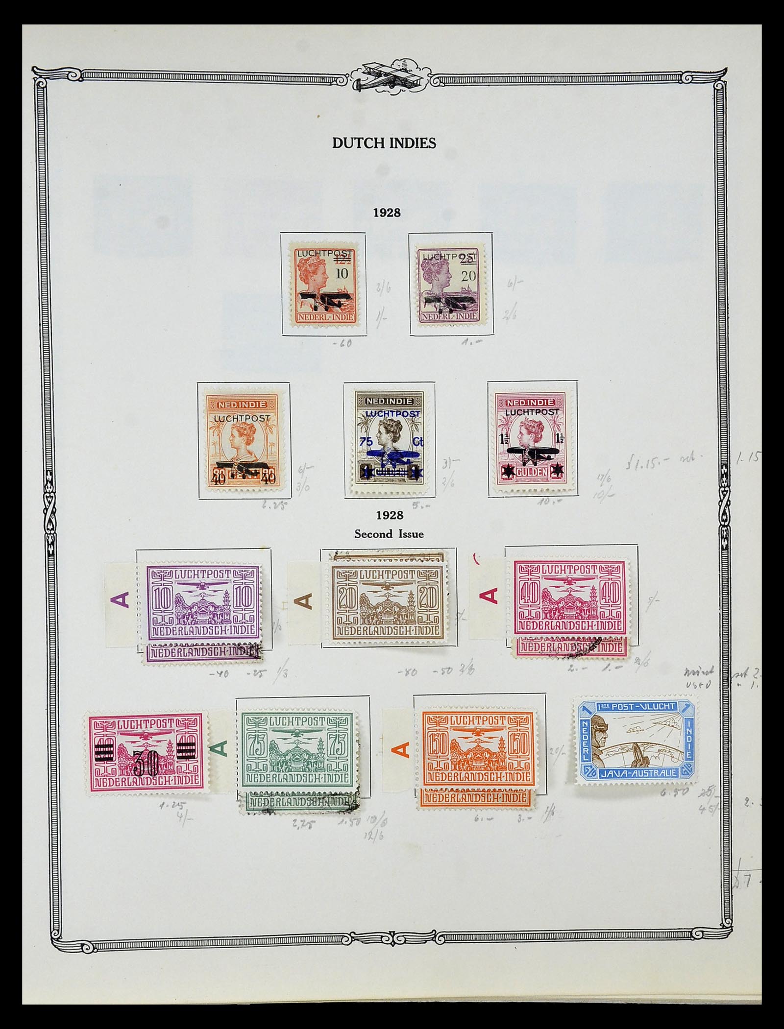 34905 025 - Postzegelverzameling 34905 Wereld luchtpostzegels 1919-1931.