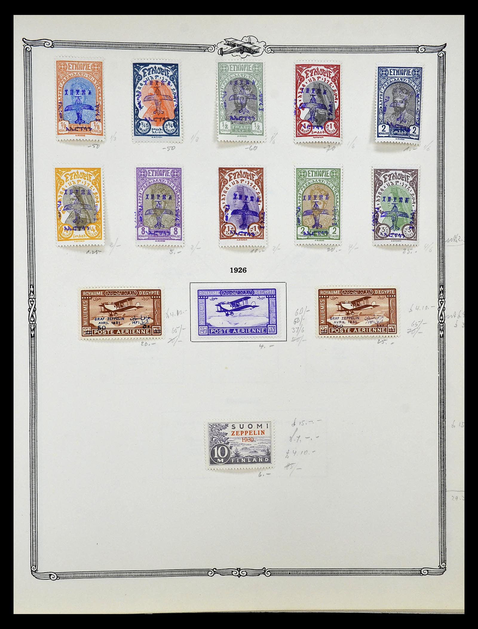 34905 027 - Postzegelverzameling 34905 Wereld luchtpostzegels 1919-1931.
