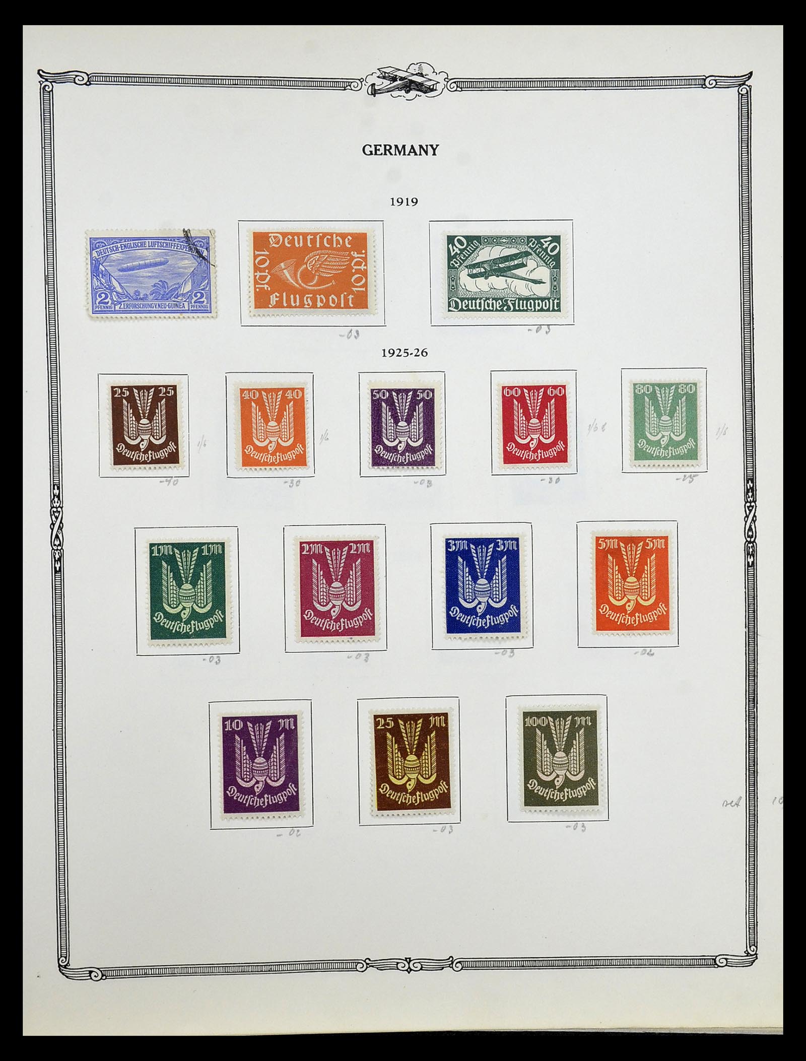 34905 031 - Postzegelverzameling 34905 Wereld luchtpostzegels 1919-1931.