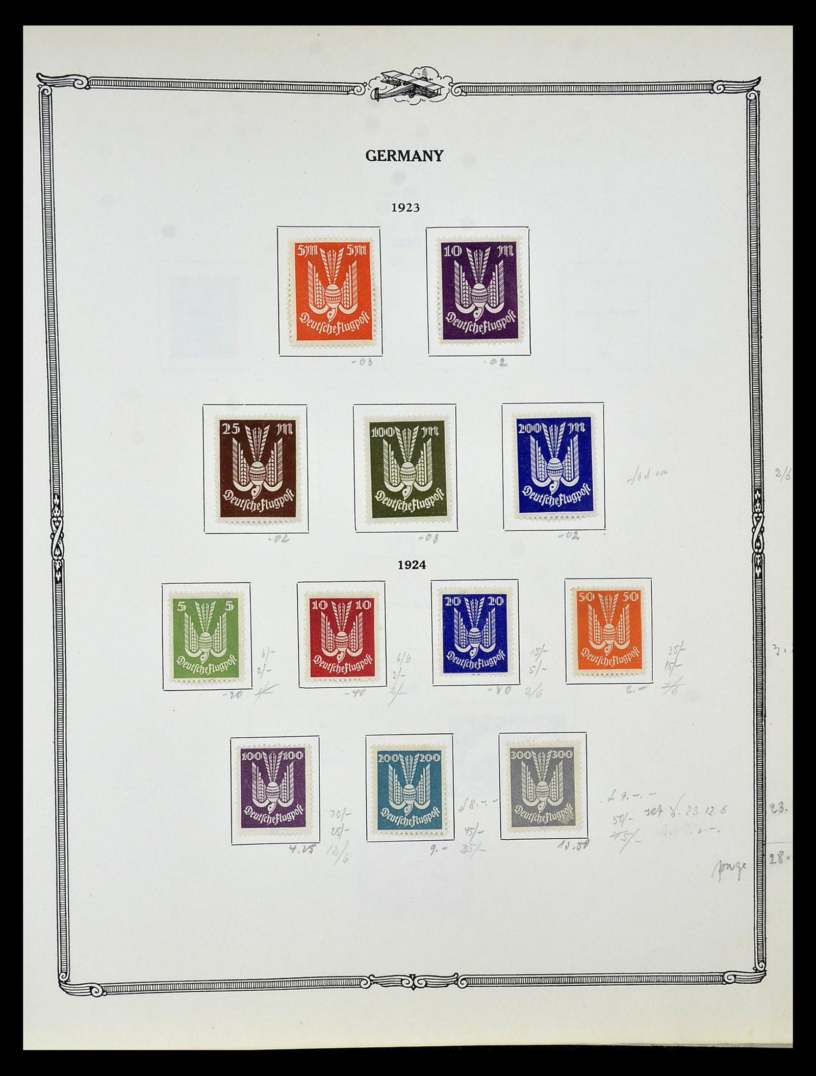 34905 032 - Postzegelverzameling 34905 Wereld luchtpostzegels 1919-1931.