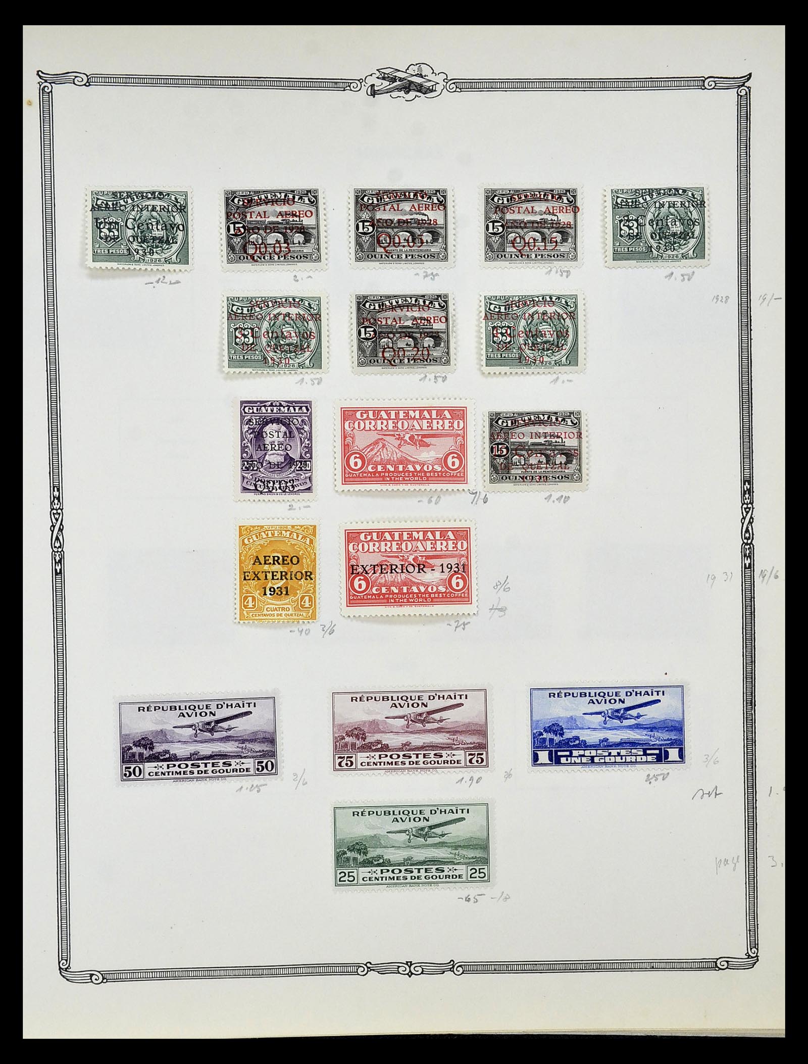 34905 035 - Postzegelverzameling 34905 Wereld luchtpostzegels 1919-1931.