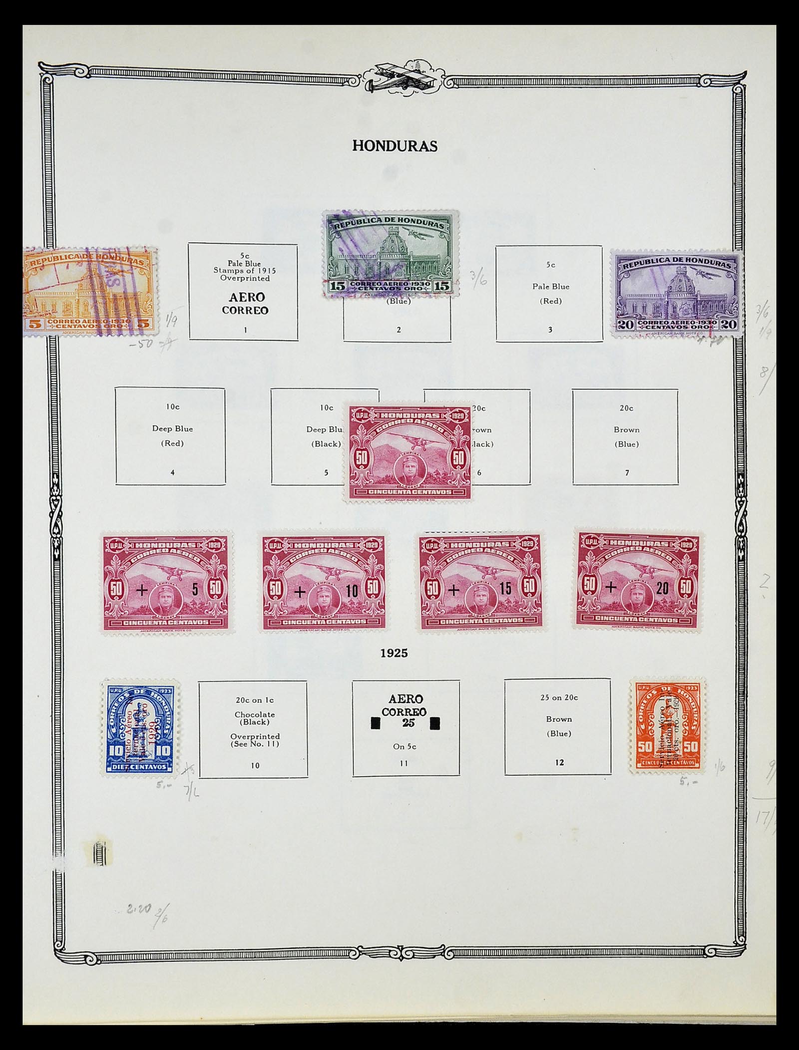 34905 036 - Postzegelverzameling 34905 Wereld luchtpostzegels 1919-1931.