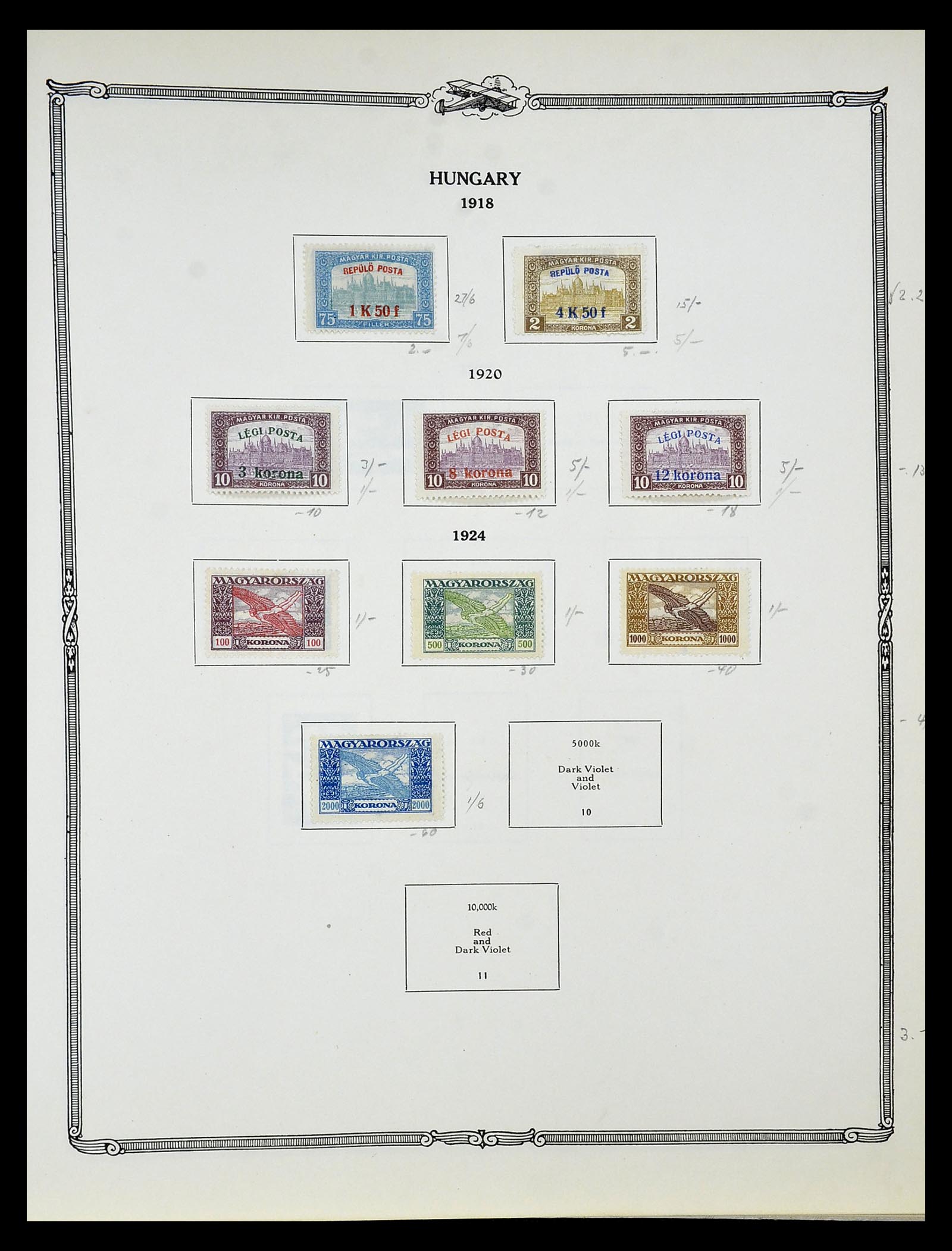 34905 037 - Postzegelverzameling 34905 Wereld luchtpostzegels 1919-1931.