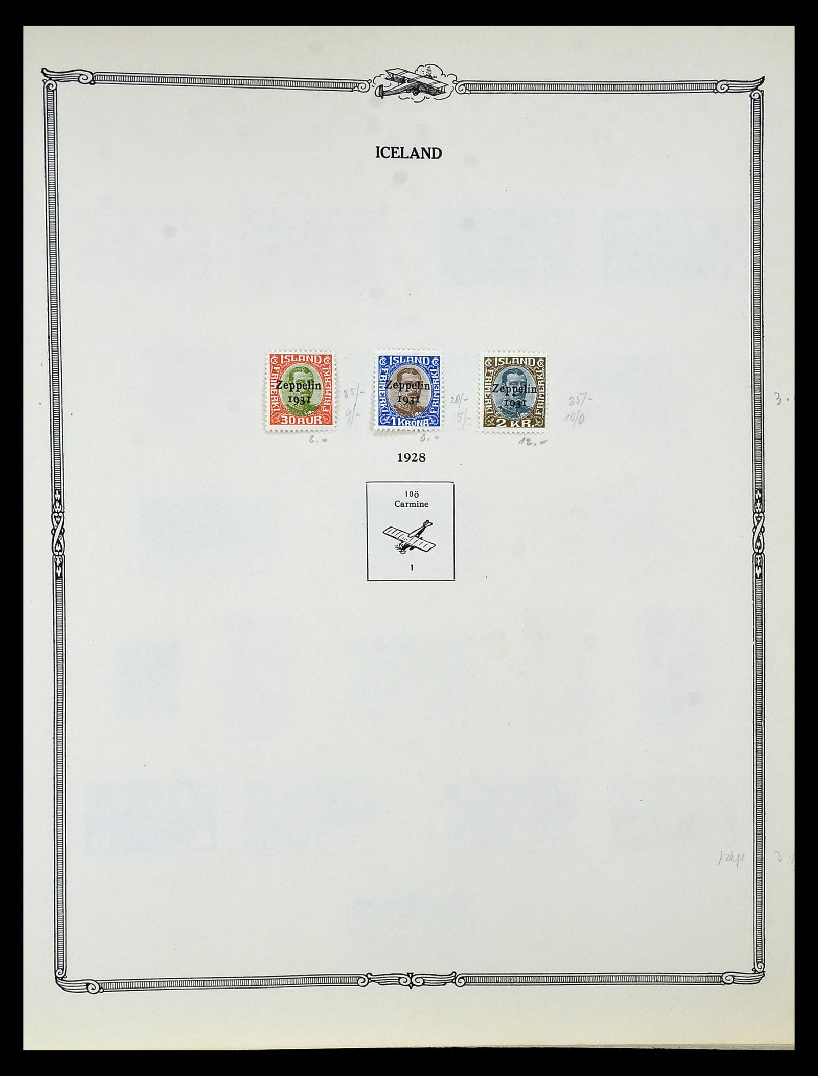 34905 038 - Postzegelverzameling 34905 Wereld luchtpostzegels 1919-1931.