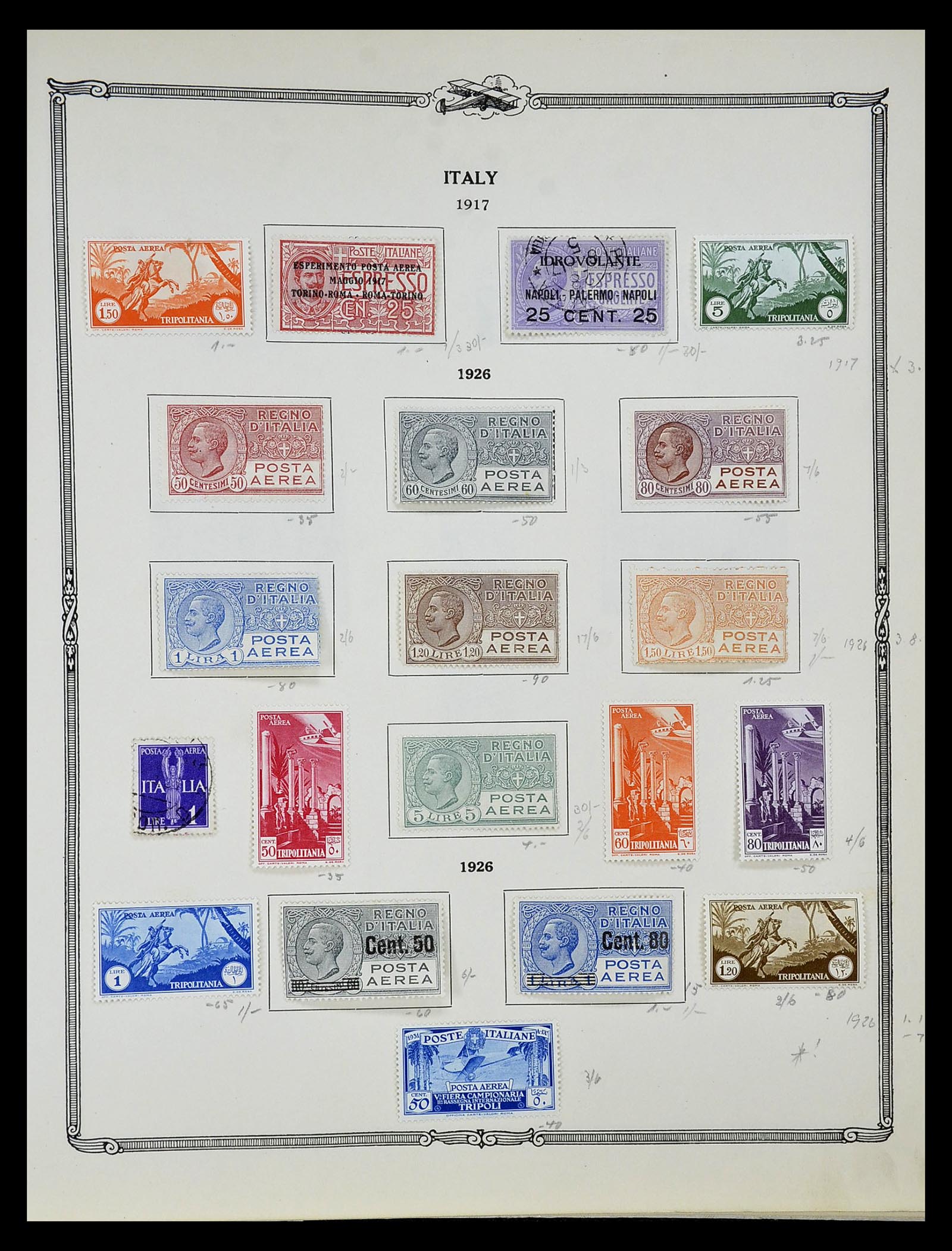 34905 039 - Postzegelverzameling 34905 Wereld luchtpostzegels 1919-1931.