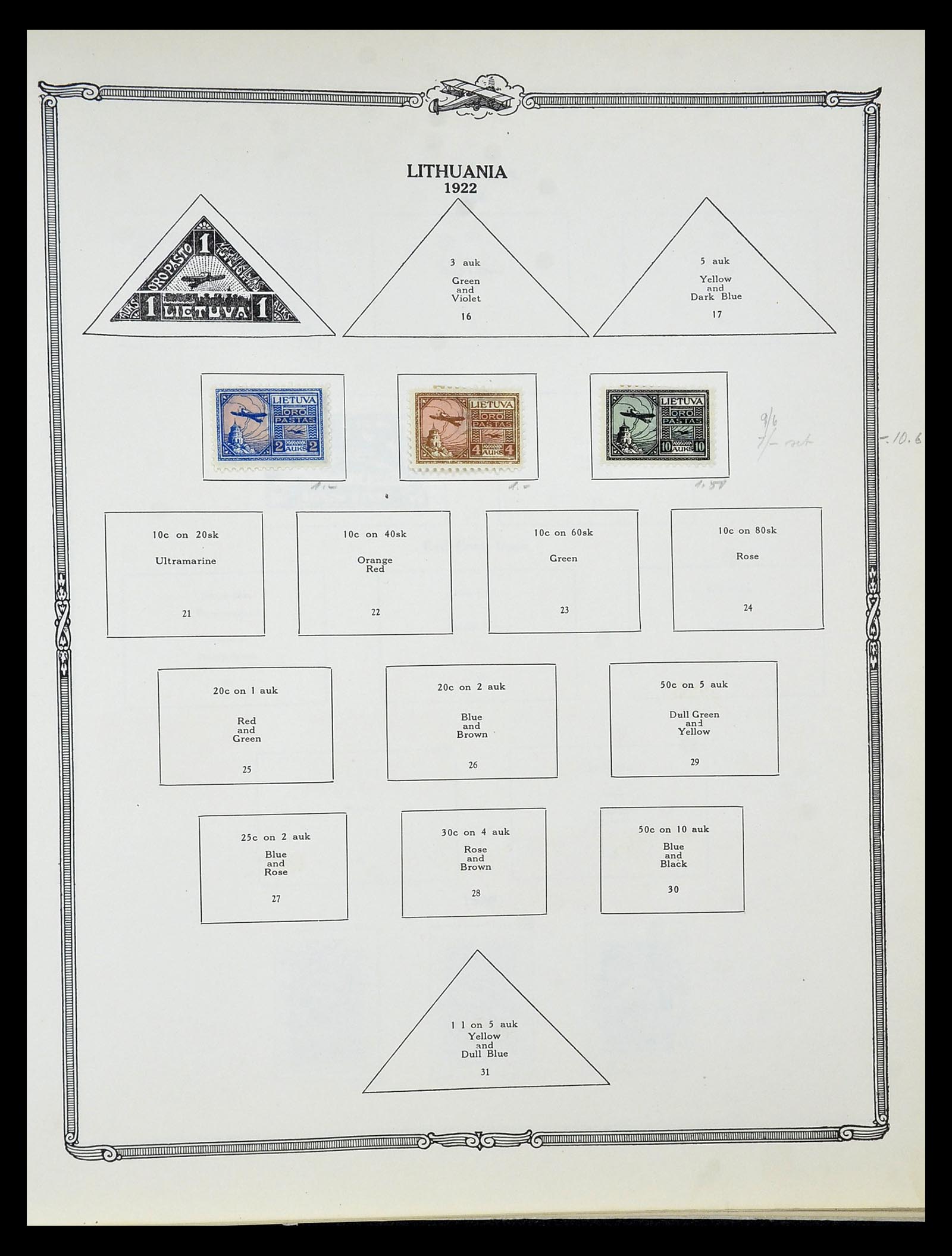 34905 047 - Stamp Collection 34905 World airmail stamps 1919-1931.