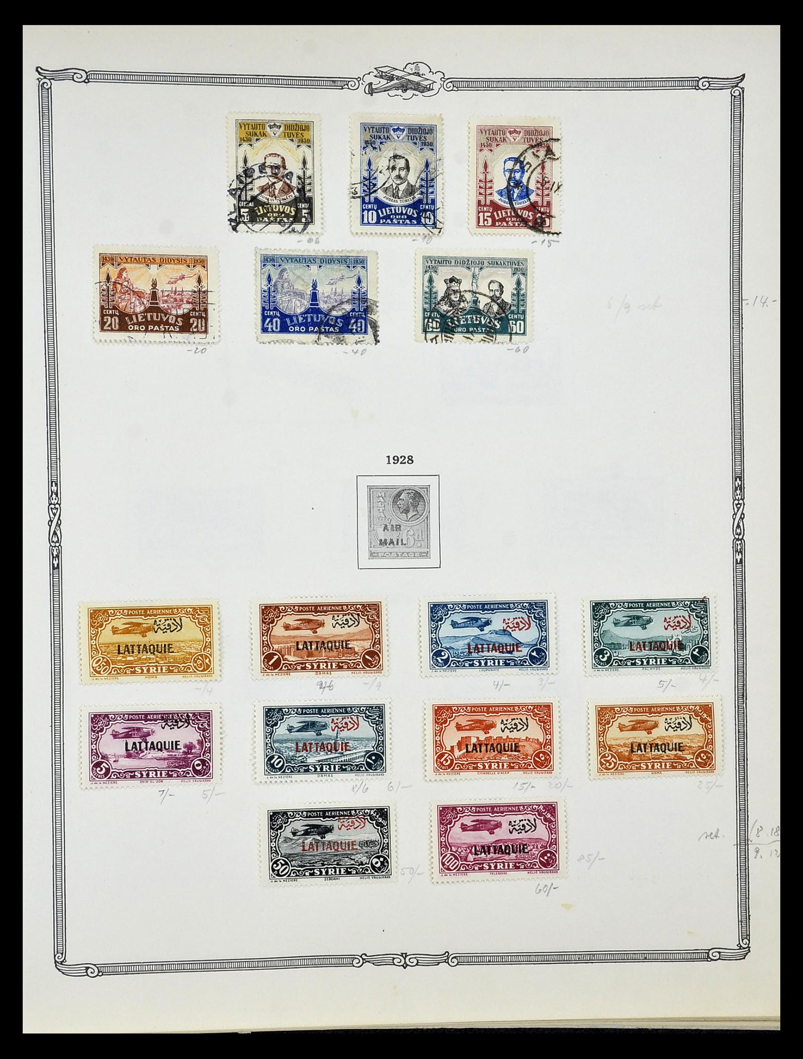 34905 049 - Postzegelverzameling 34905 Wereld luchtpostzegels 1919-1931.