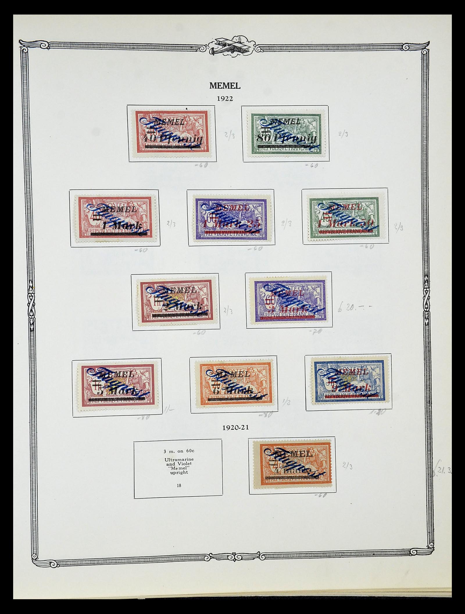 34905 051 - Postzegelverzameling 34905 Wereld luchtpostzegels 1919-1931.