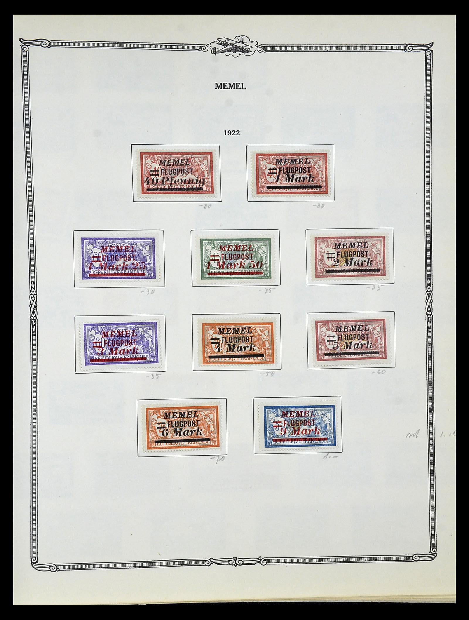 34905 052 - Postzegelverzameling 34905 Wereld luchtpostzegels 1919-1931.
