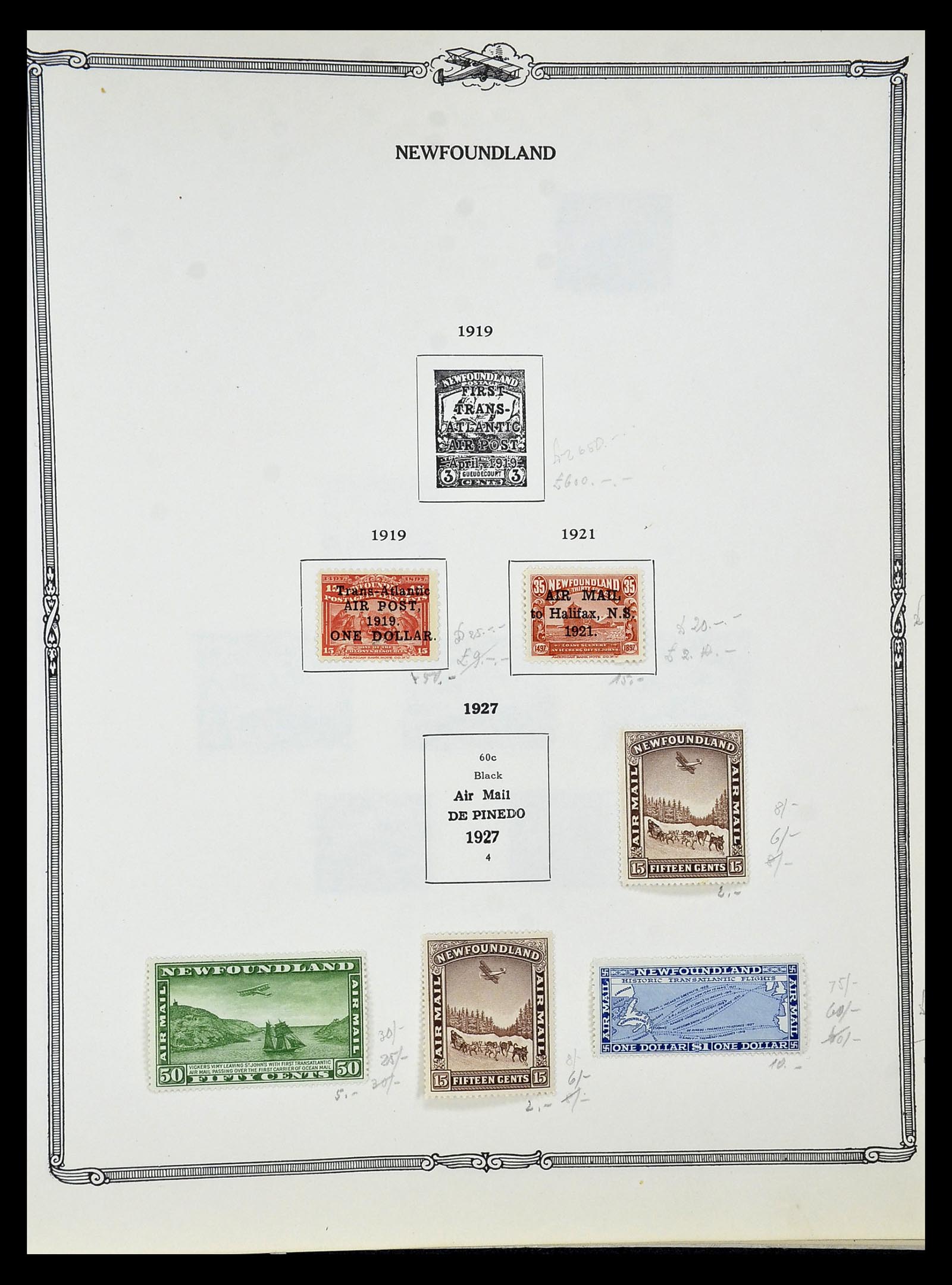 34905 057 - Stamp Collection 34905 World airmail stamps 1919-1931.