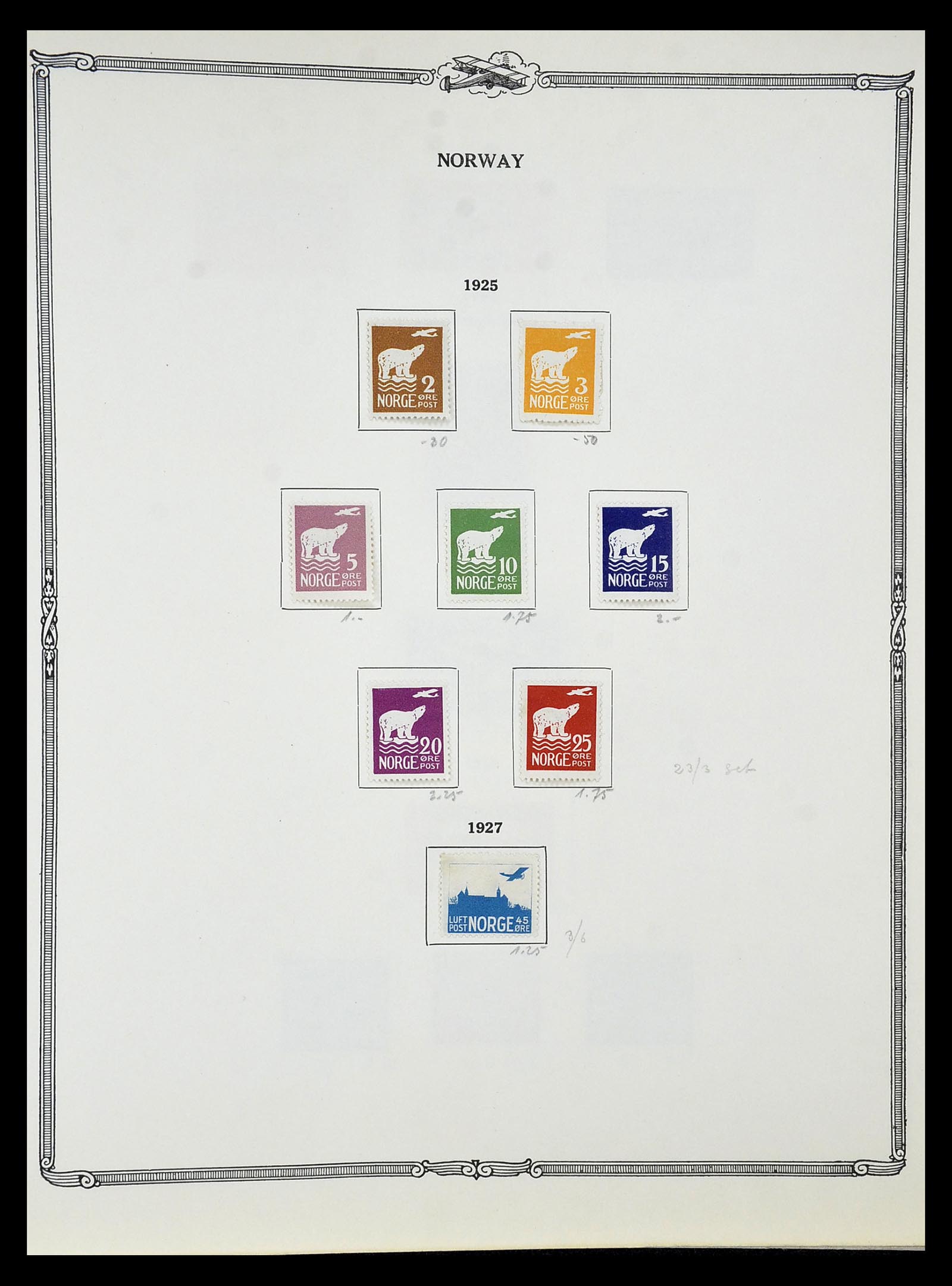 34905 059 - Postzegelverzameling 34905 Wereld luchtpostzegels 1919-1931.