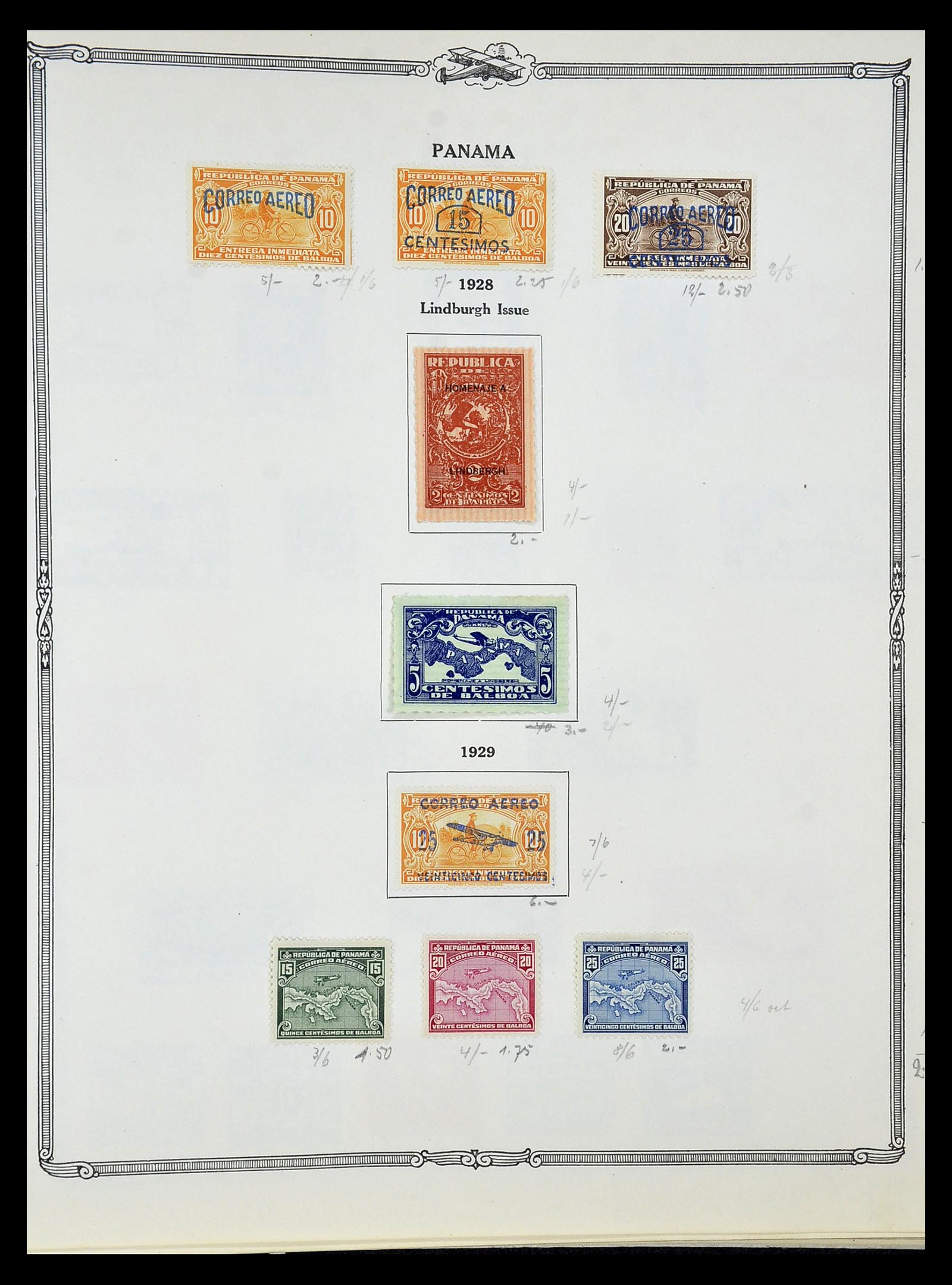 34905 060 - Postzegelverzameling 34905 Wereld luchtpostzegels 1919-1931.