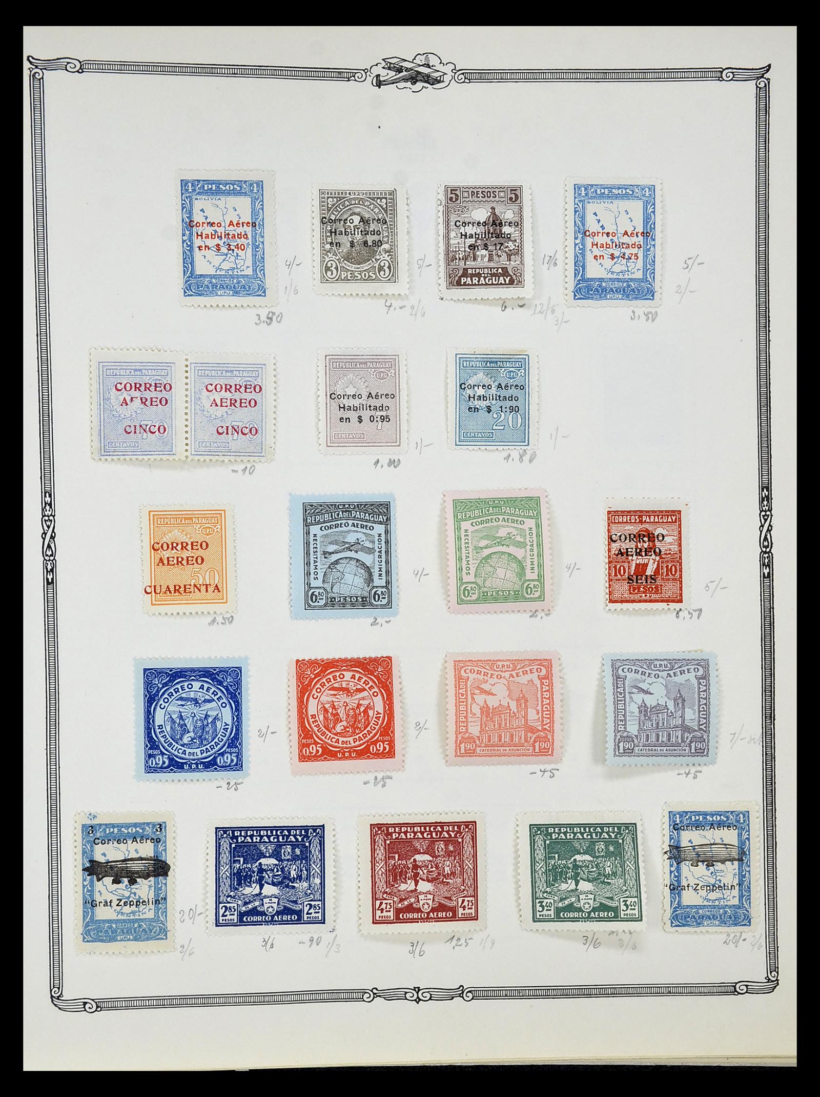 34905 062 - Postzegelverzameling 34905 Wereld luchtpostzegels 1919-1931.