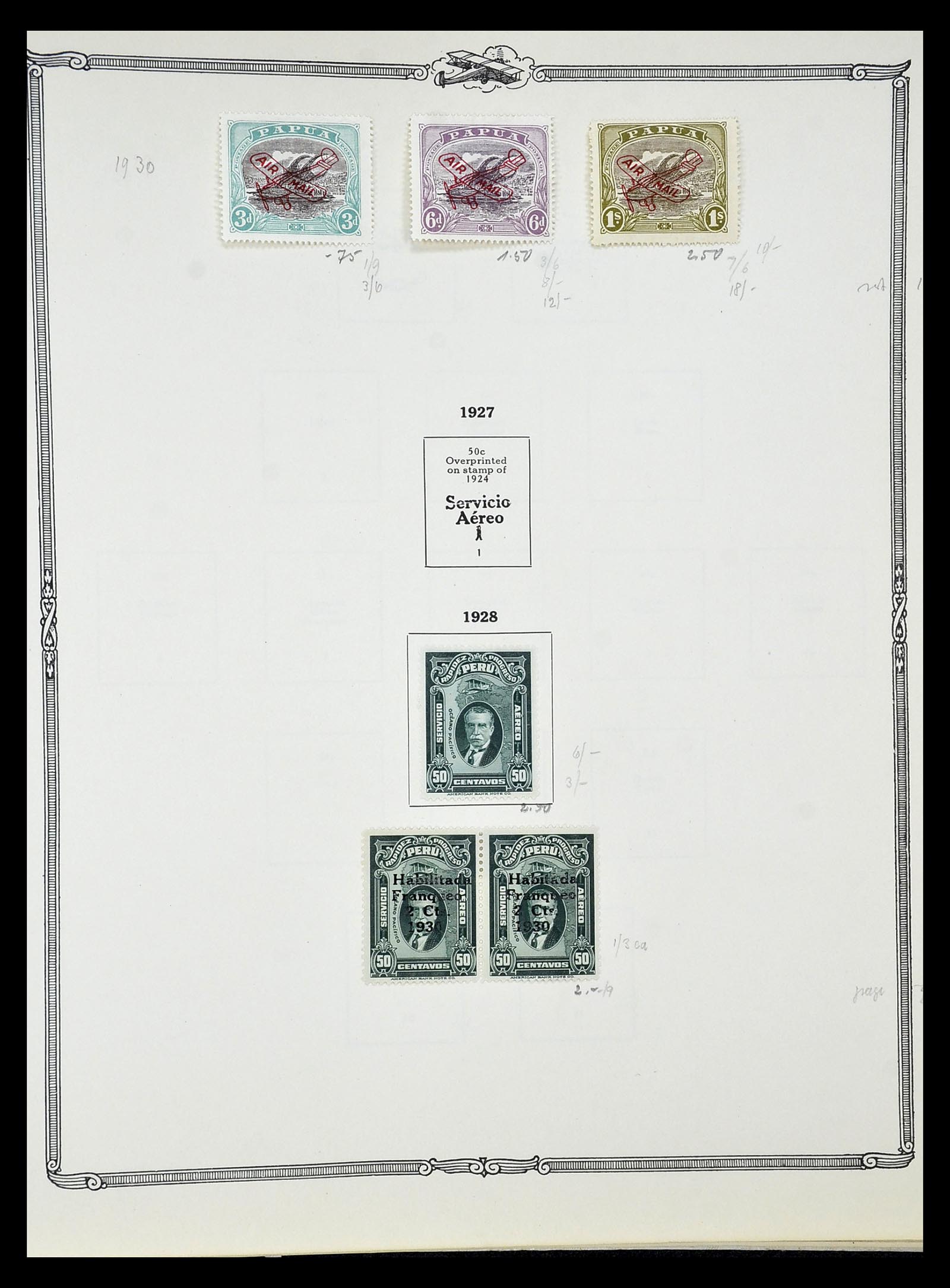34905 065 - Postzegelverzameling 34905 Wereld luchtpostzegels 1919-1931.