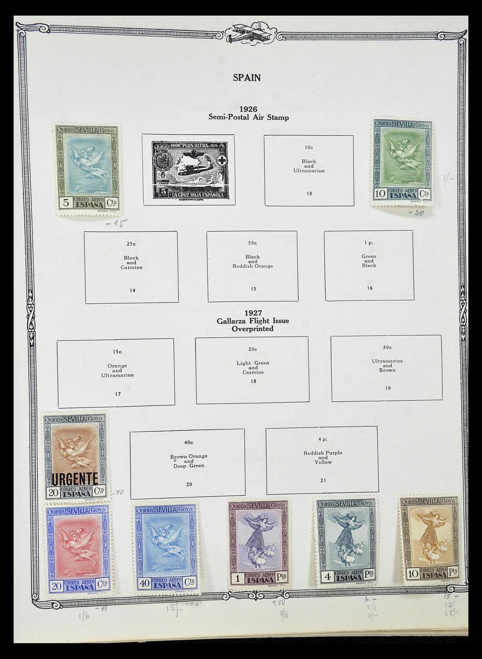 34905 073 - Postzegelverzameling 34905 Wereld luchtpostzegels 1919-1931.
