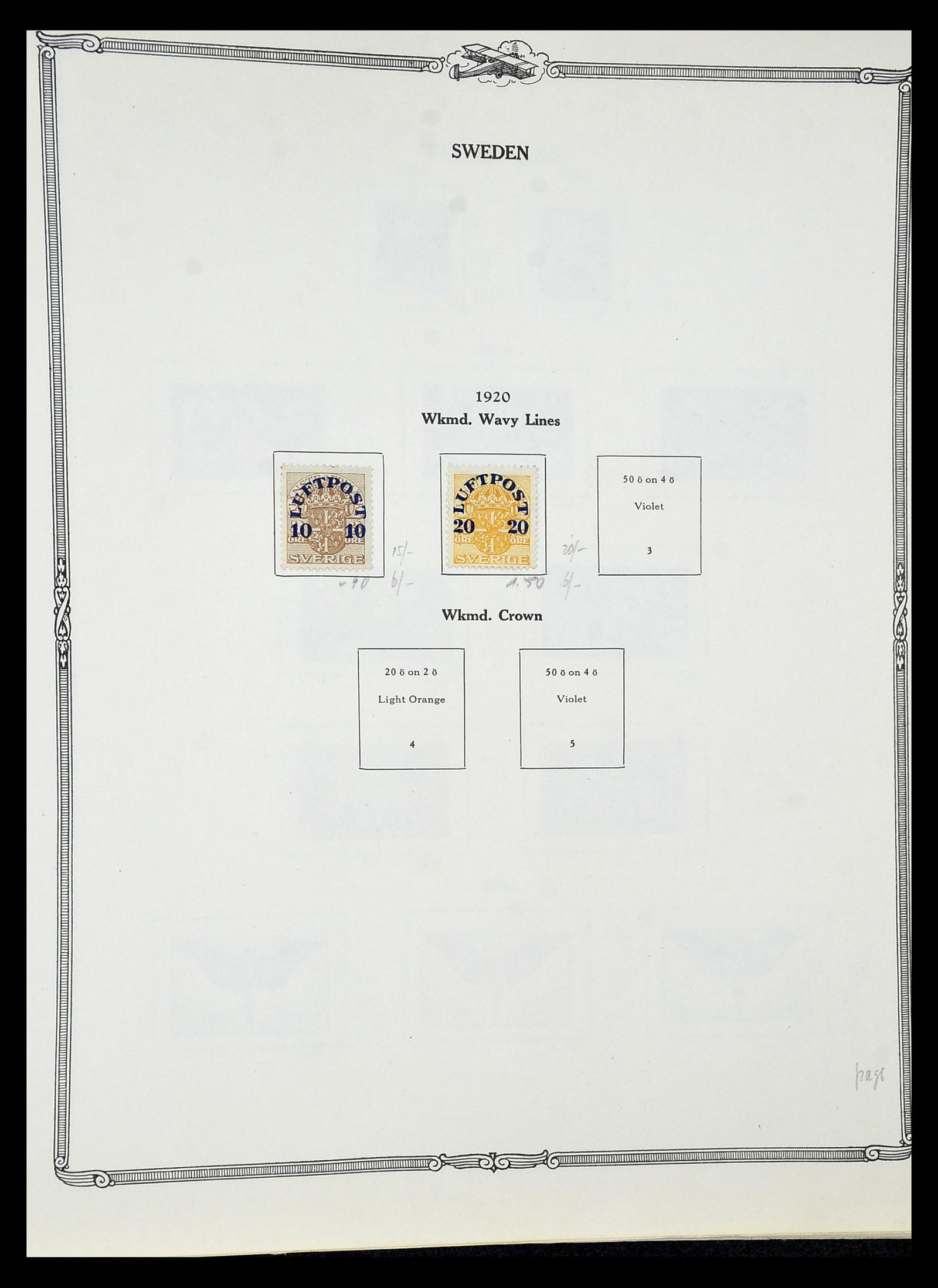 34905 074 - Postzegelverzameling 34905 Wereld luchtpostzegels 1919-1931.