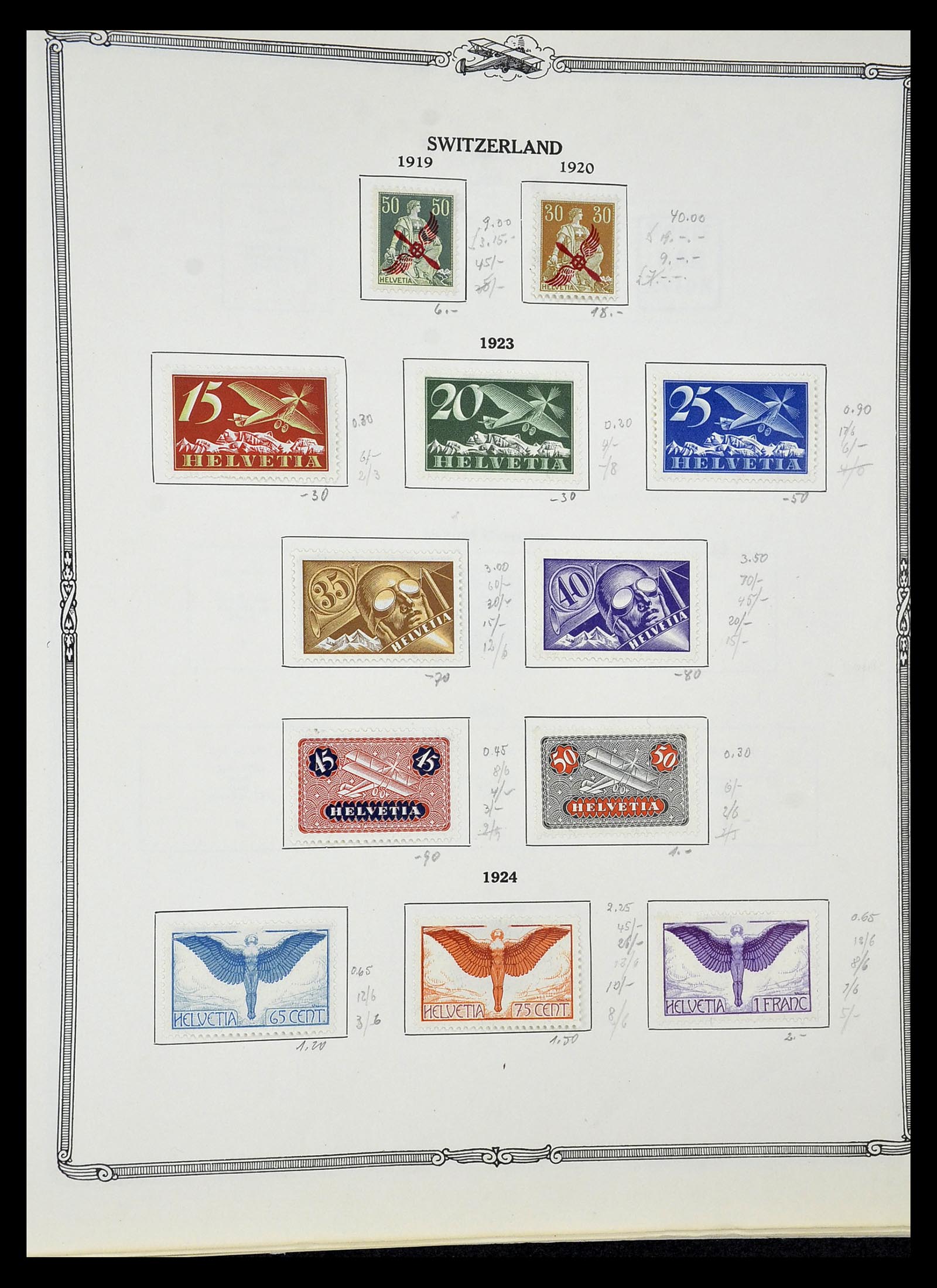 34905 075 - Postzegelverzameling 34905 Wereld luchtpostzegels 1919-1931.