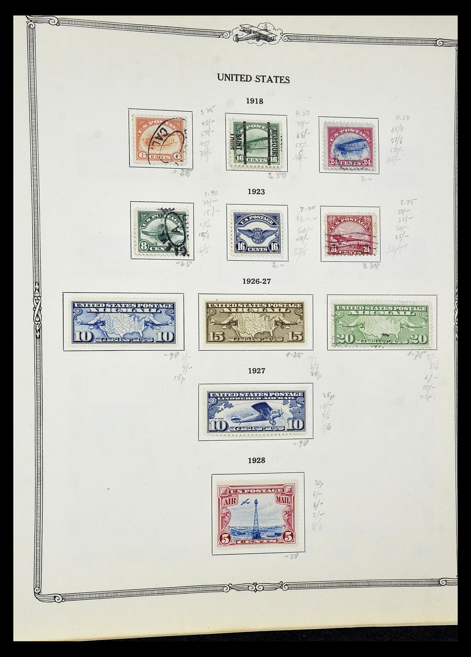 34905 079 - Postzegelverzameling 34905 Wereld luchtpostzegels 1919-1931.