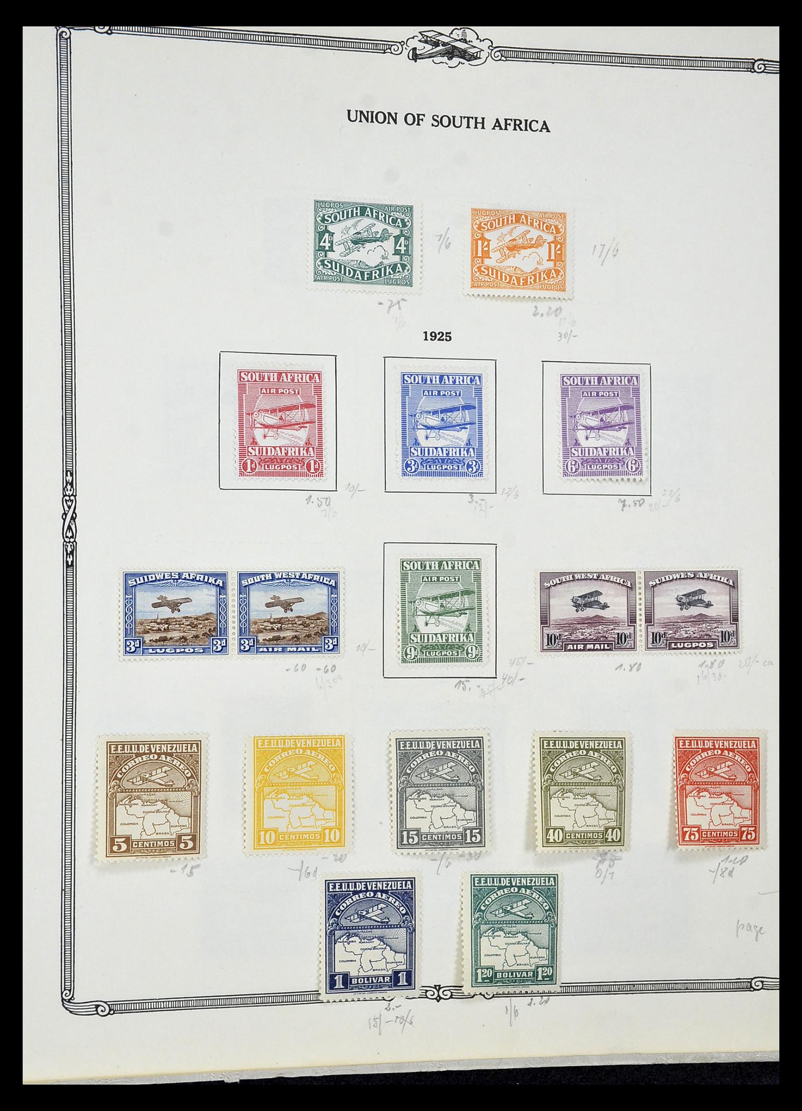 34905 081 - Stamp Collection 34905 World airmail stamps 1919-1931.