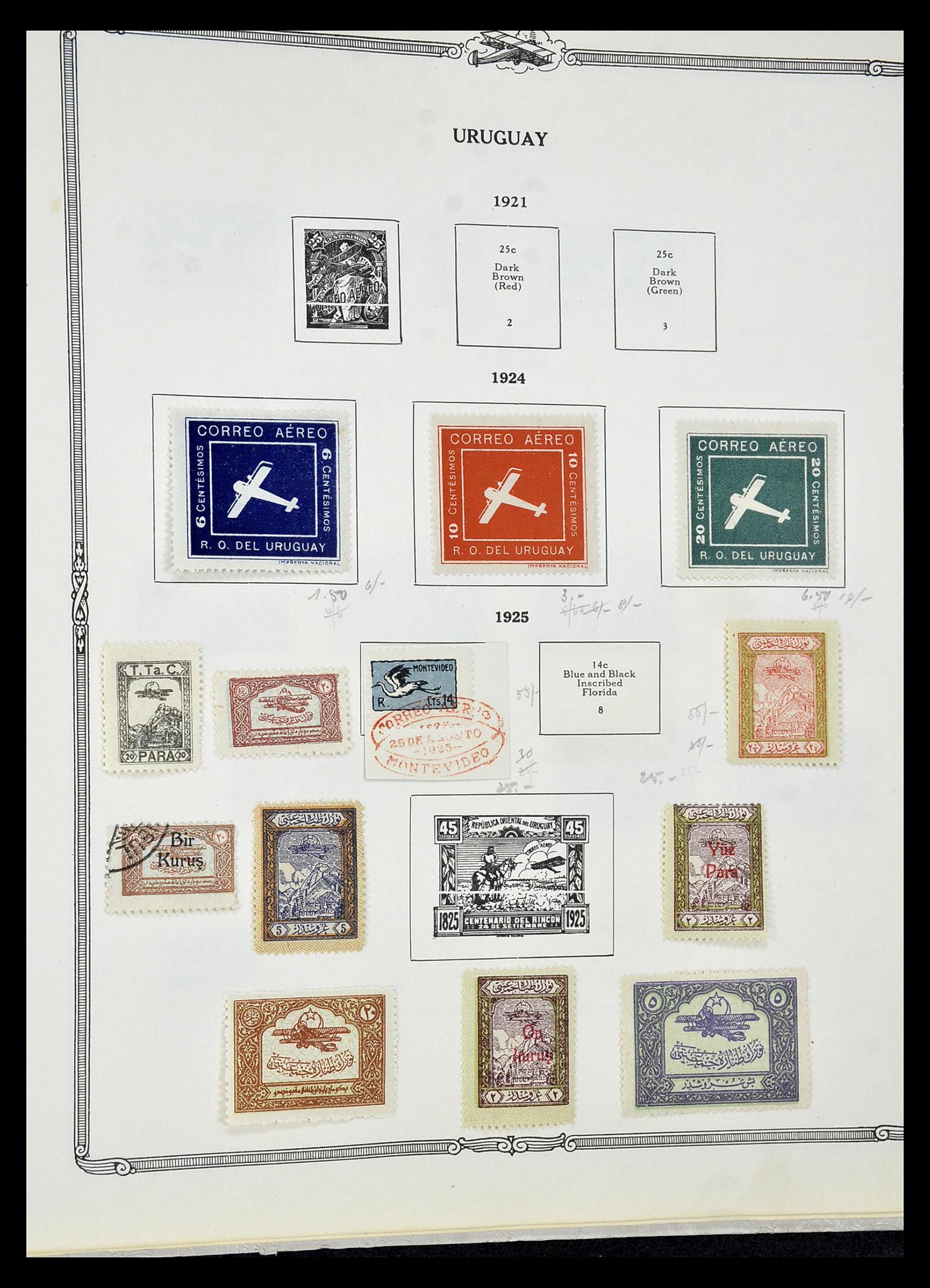 34905 082 - Postzegelverzameling 34905 Wereld luchtpostzegels 1919-1931.